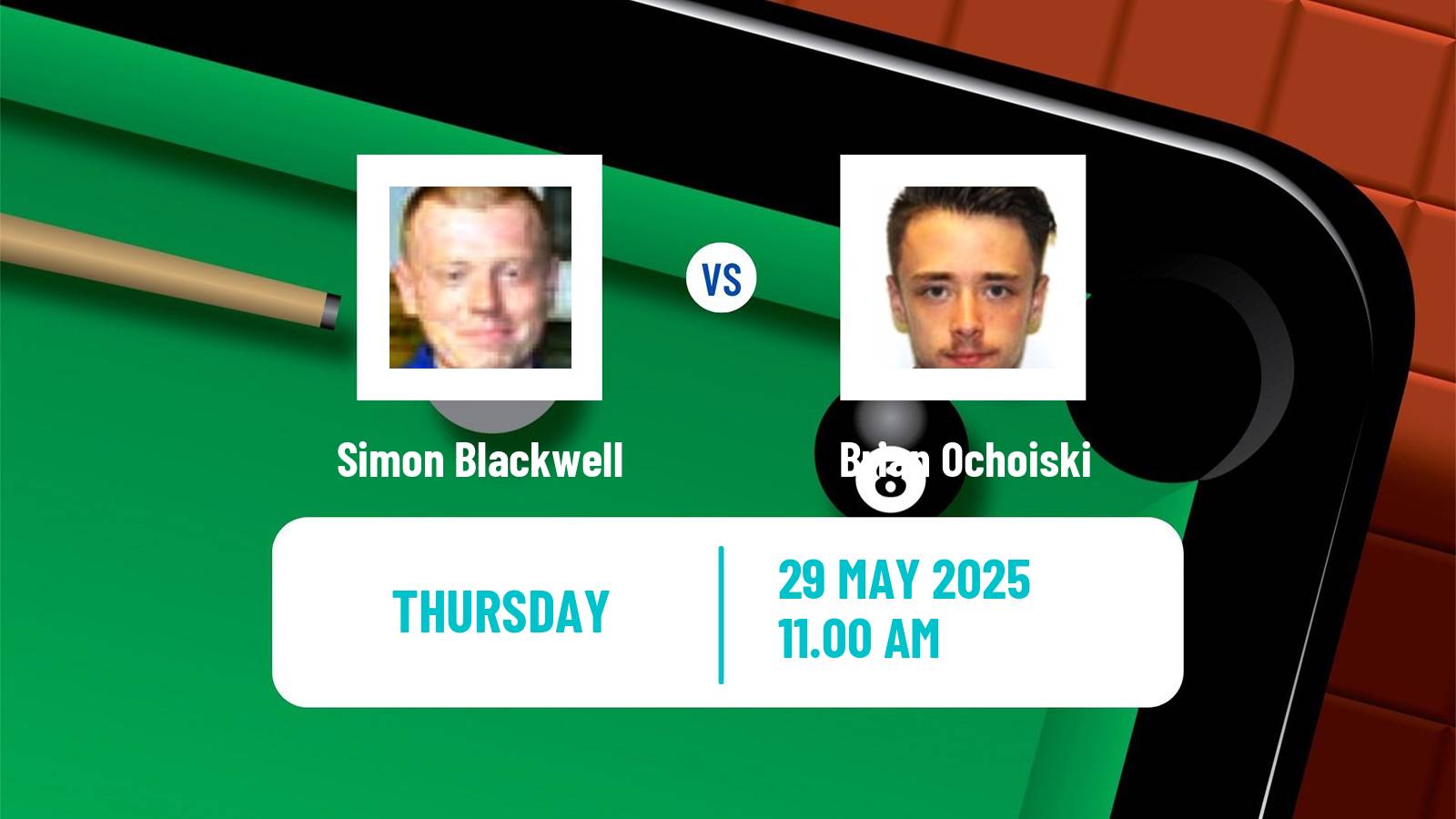 Snooker Qualifying School 2 Simon Blackwell - Brian Ochoiski