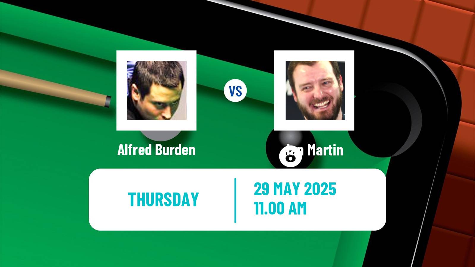 Snooker Qualifying School 2 Alfred Burden - Ian Martin