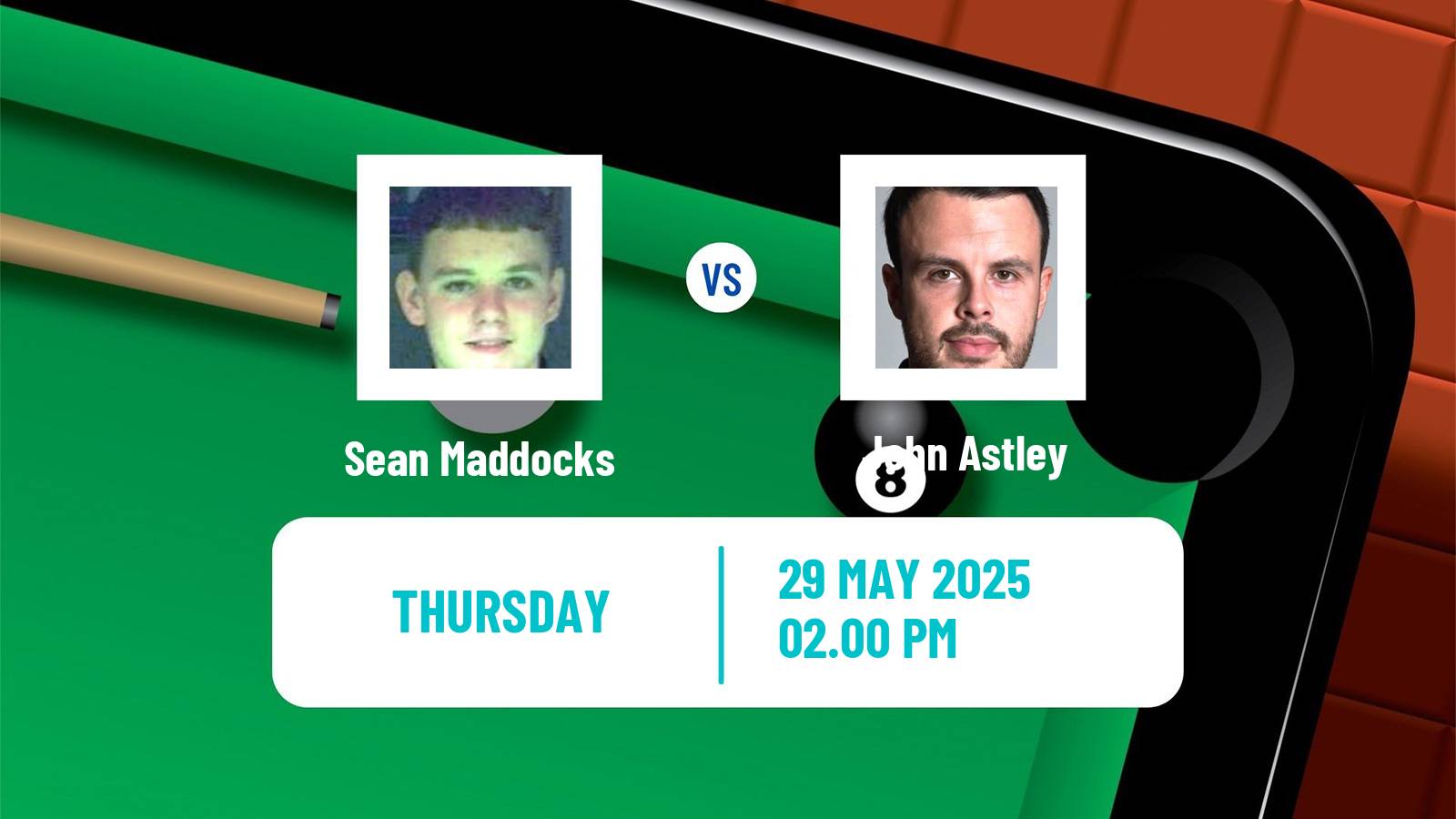 Snooker Qualifying School 2 Sean Maddocks - John Astley