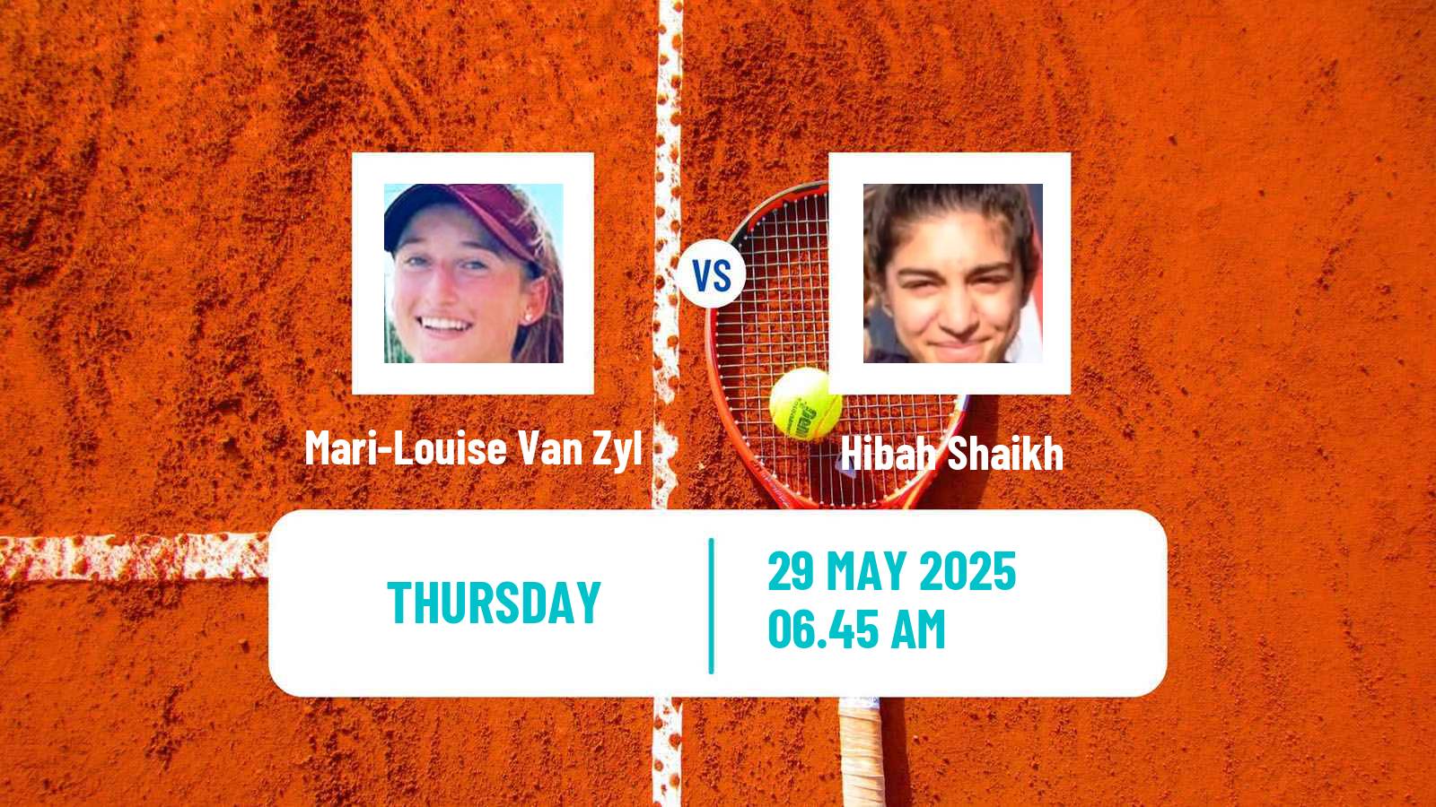 Tennis ITF W15 Monastir 21 Women Mari-Louise Van Zyl - Hibah Shaikh
