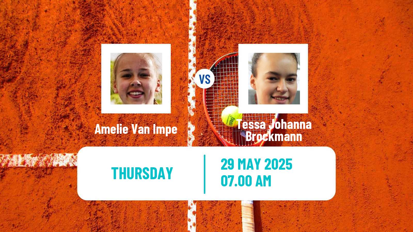 Tennis ITF W15 Merzig Women Amelie Van Impe - Tessa Johanna Brockmann