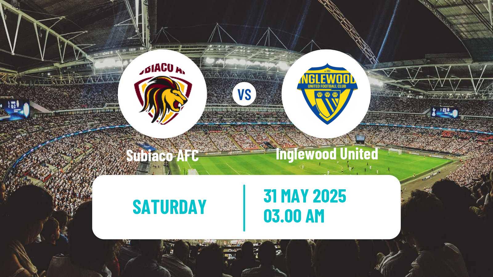 Soccer Australian WA State League Subiaco - Inglewood United