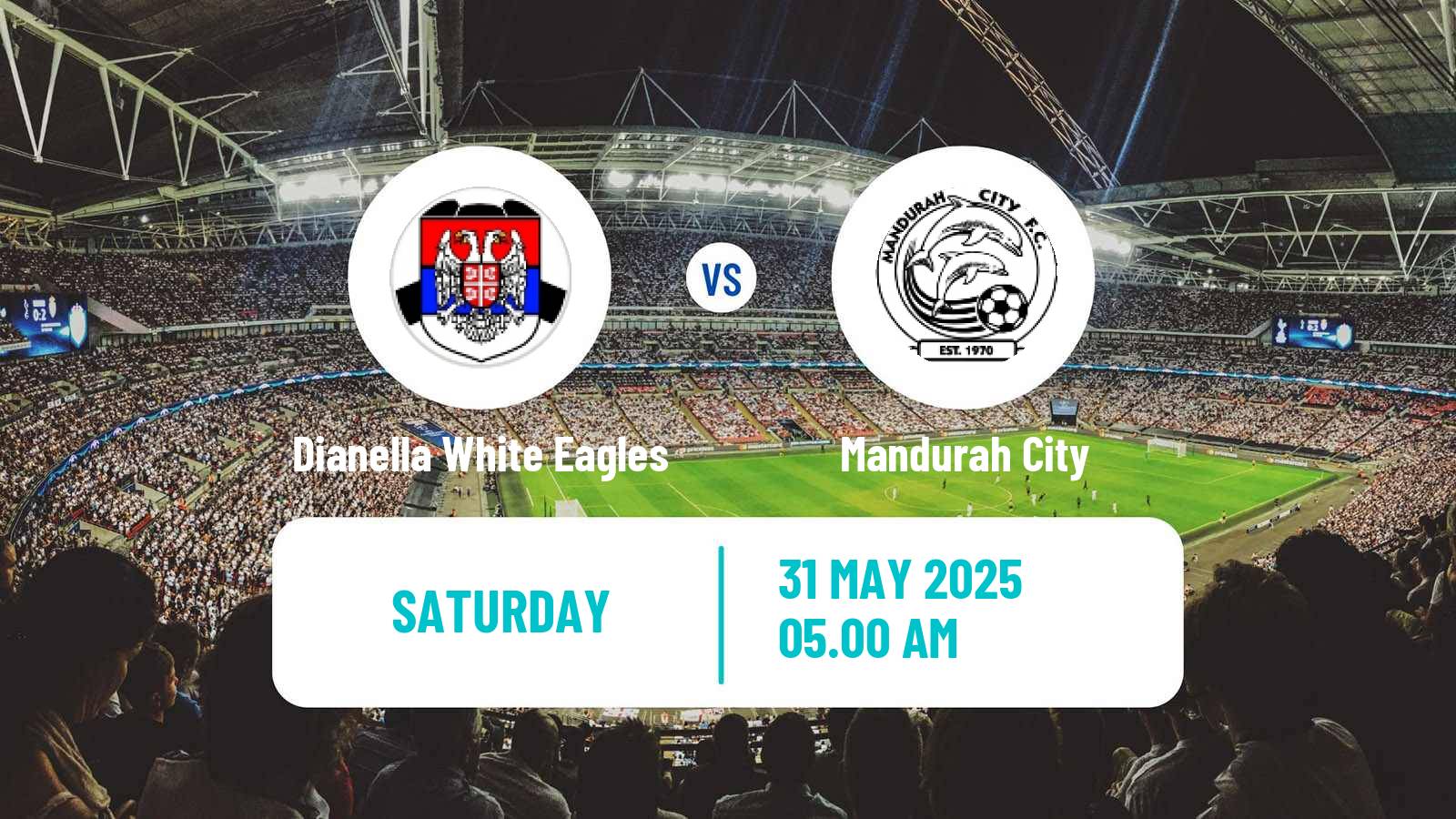 Soccer Australian WA State League Dianella White Eagles - Mandurah City