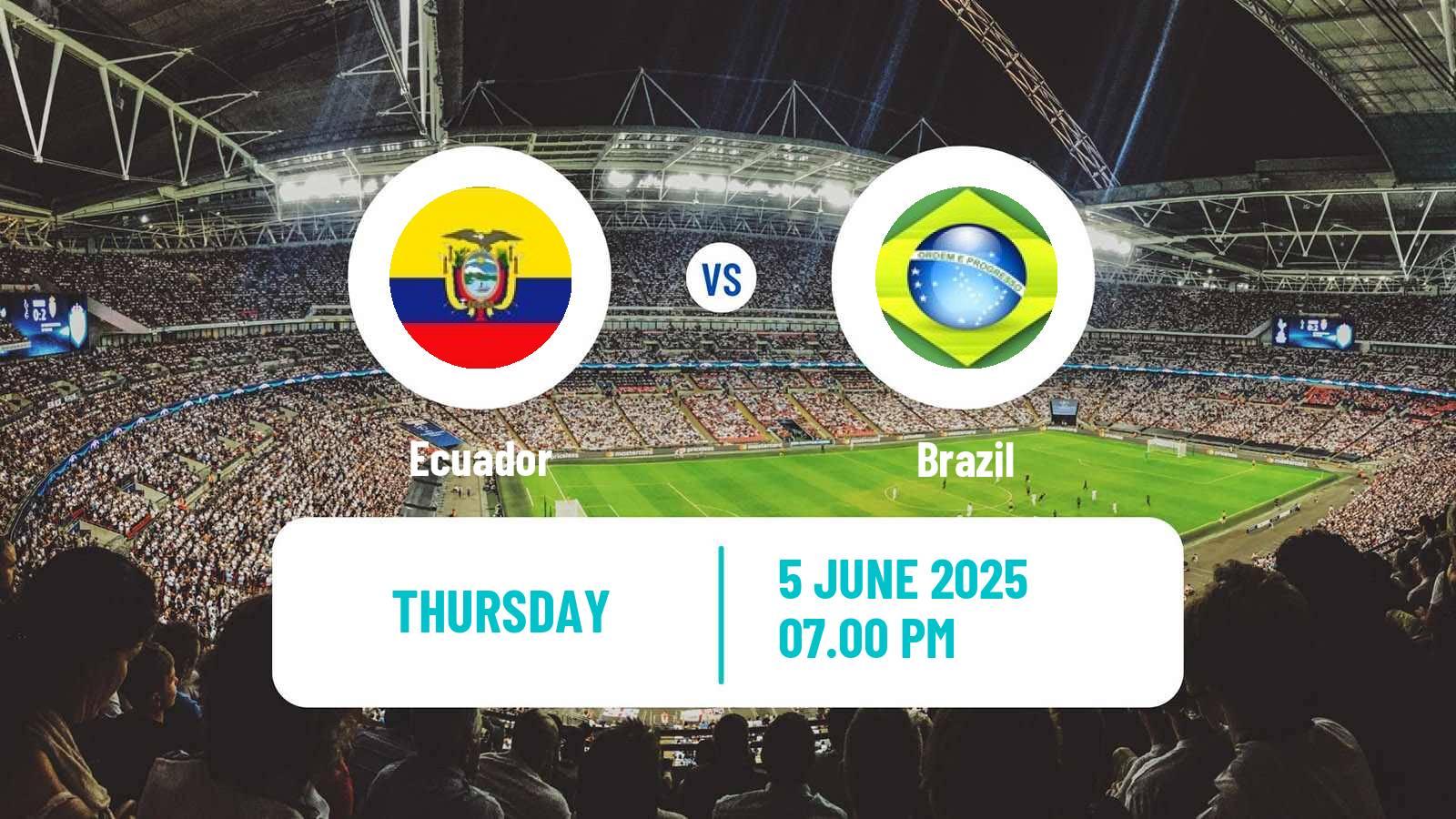 Soccer FIFA World Cup Ecuador - Brazil