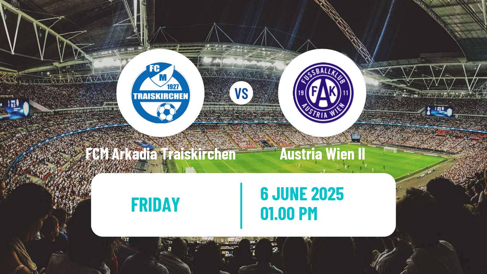 Soccer Austrian Regionalliga East FCM Arkadia Traiskirchen - Austria Wien II