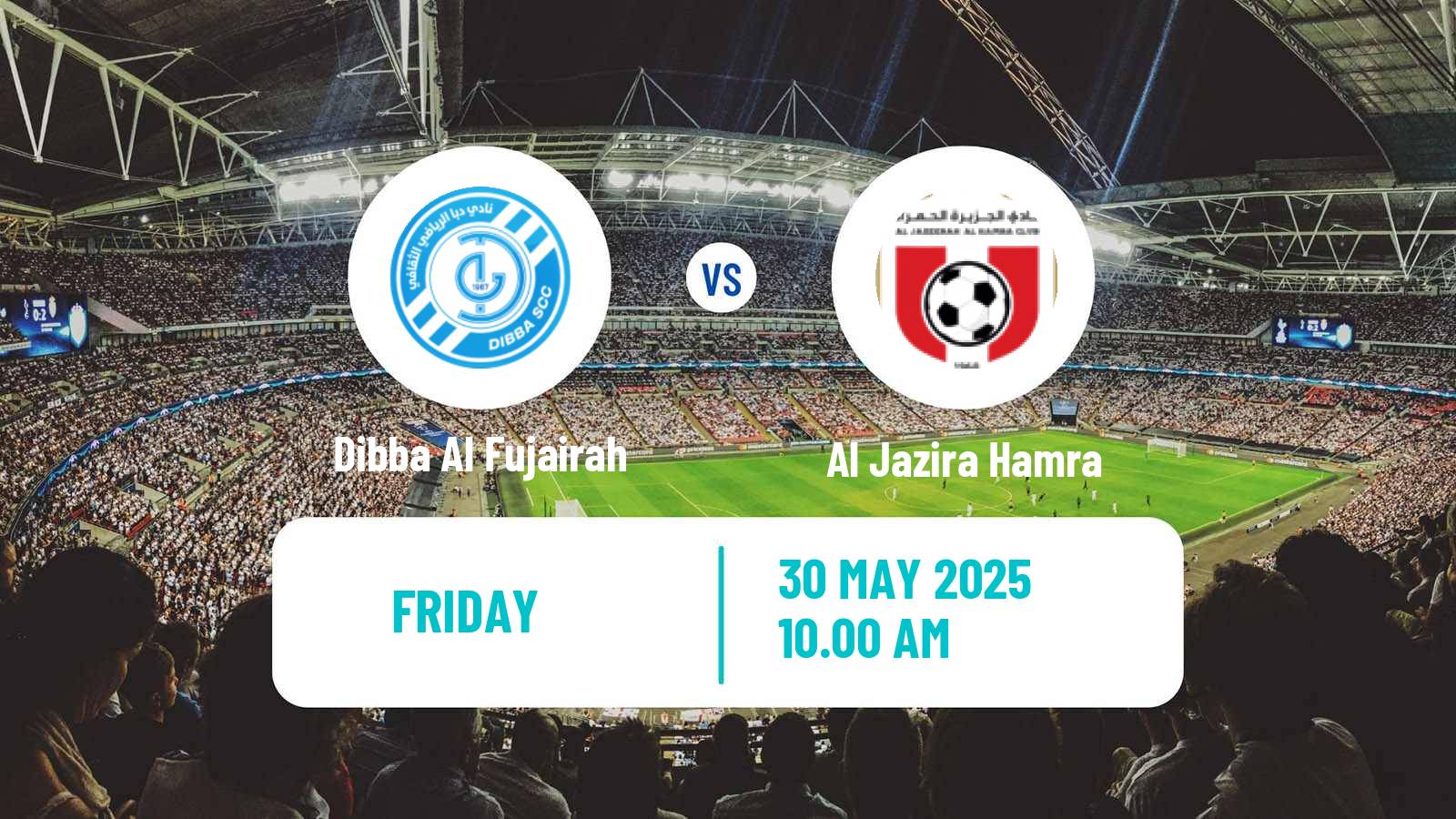 Soccer UAE Division 1 Dibba Al Fujairah - Al Jazira Hamra