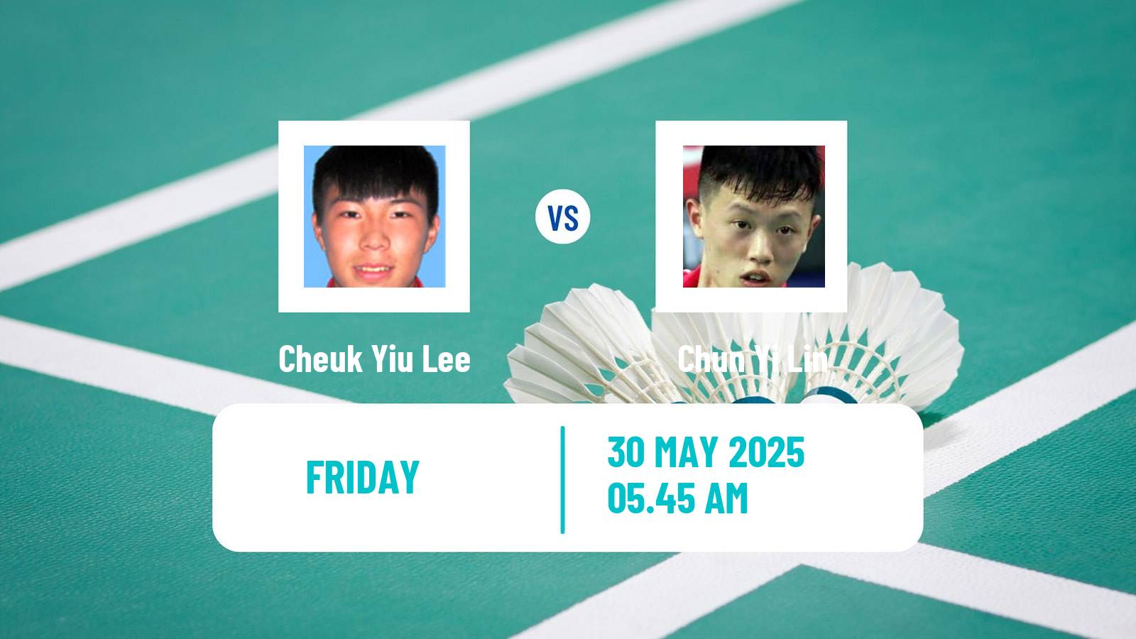 Badminton BWF World Tour Singapore Open Men Cheuk Yiu Lee - Chun Yi Lin
