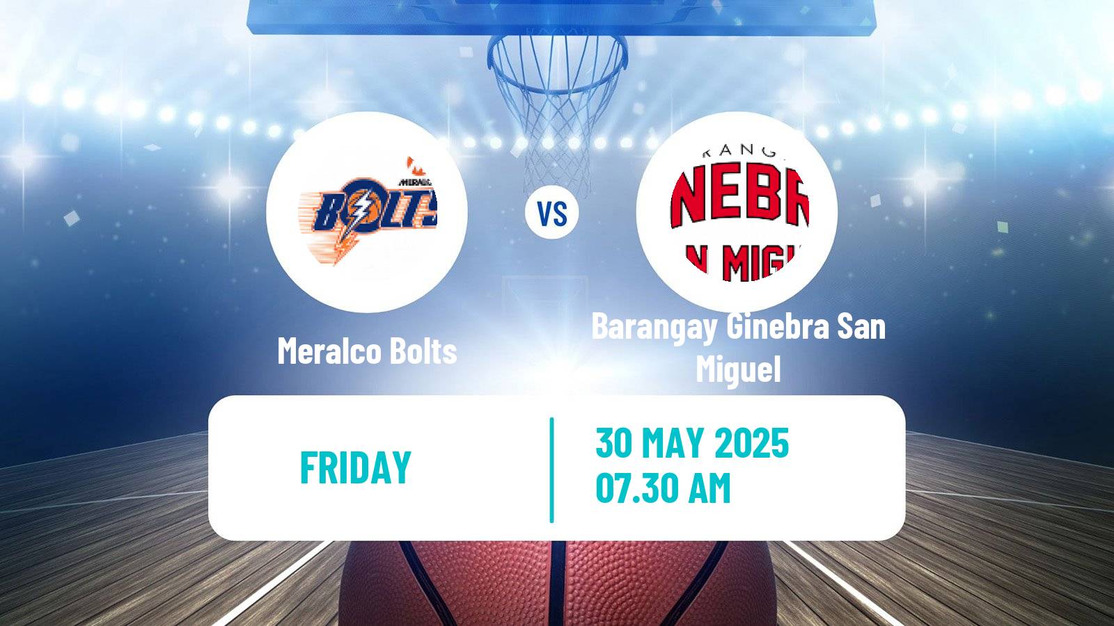 Basketball Philippines Cup Meralco Bolts - Barangay Ginebra San Miguel