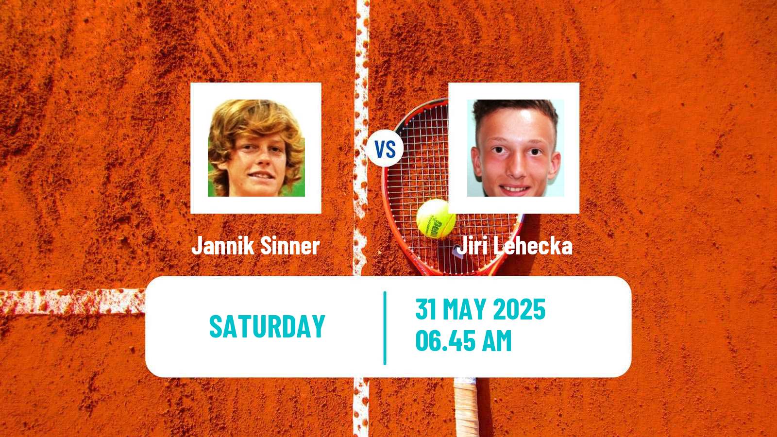 Tennis ATP Roland Garros Jannik Sinner - Jiri Lehecka