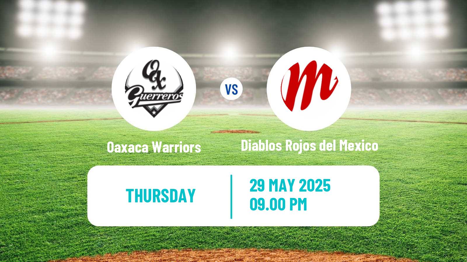 Baseball LMB Oaxaca Warriors - Diablos Rojos del Mexico