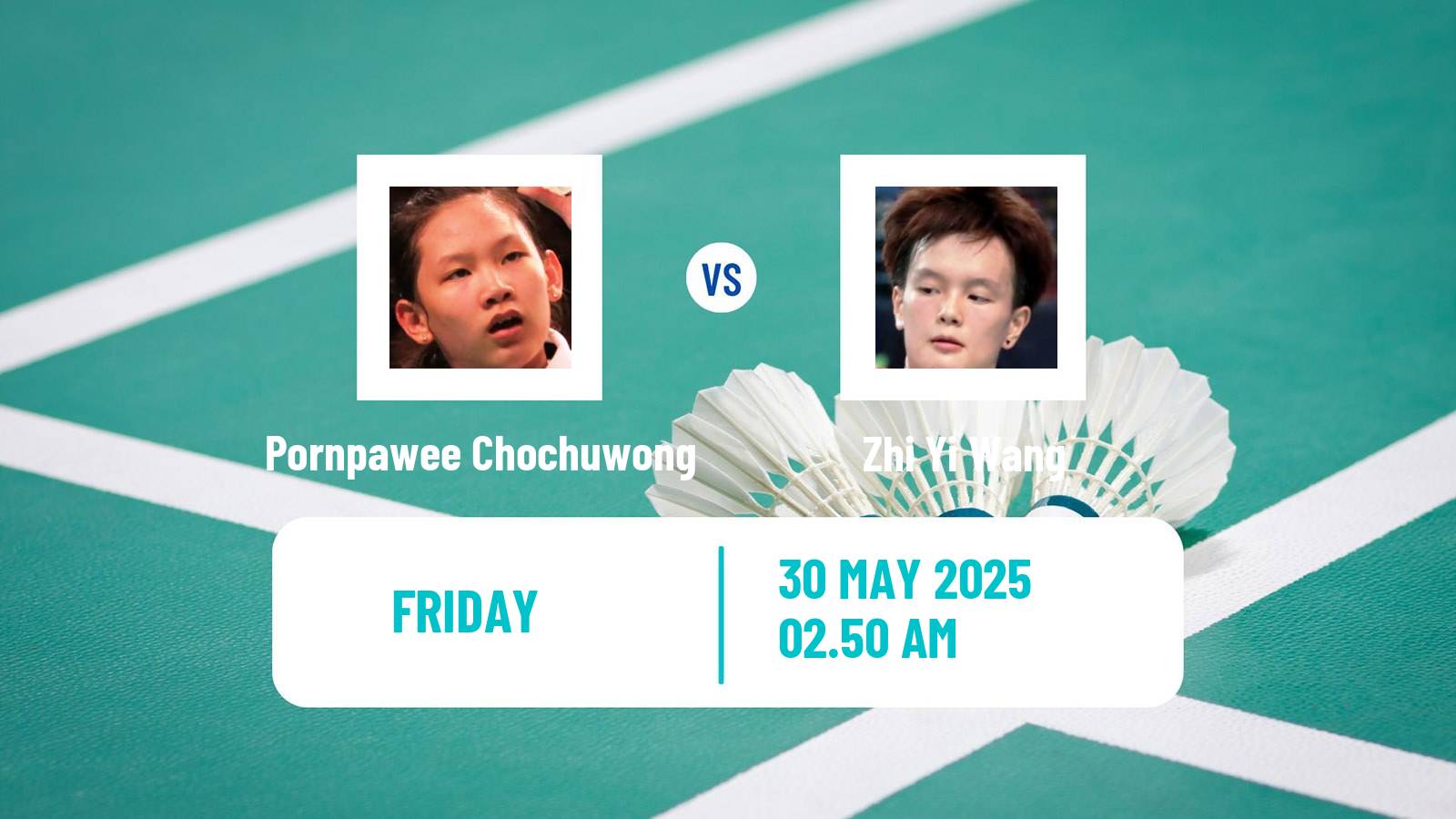 Badminton BWF World Tour Singapore Open Women Pornpawee Chochuwong - Zhi Yi Wang