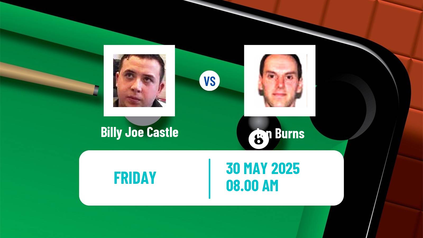 Snooker Qualifying School 2 Billy Joe Castle - Ian Burns
