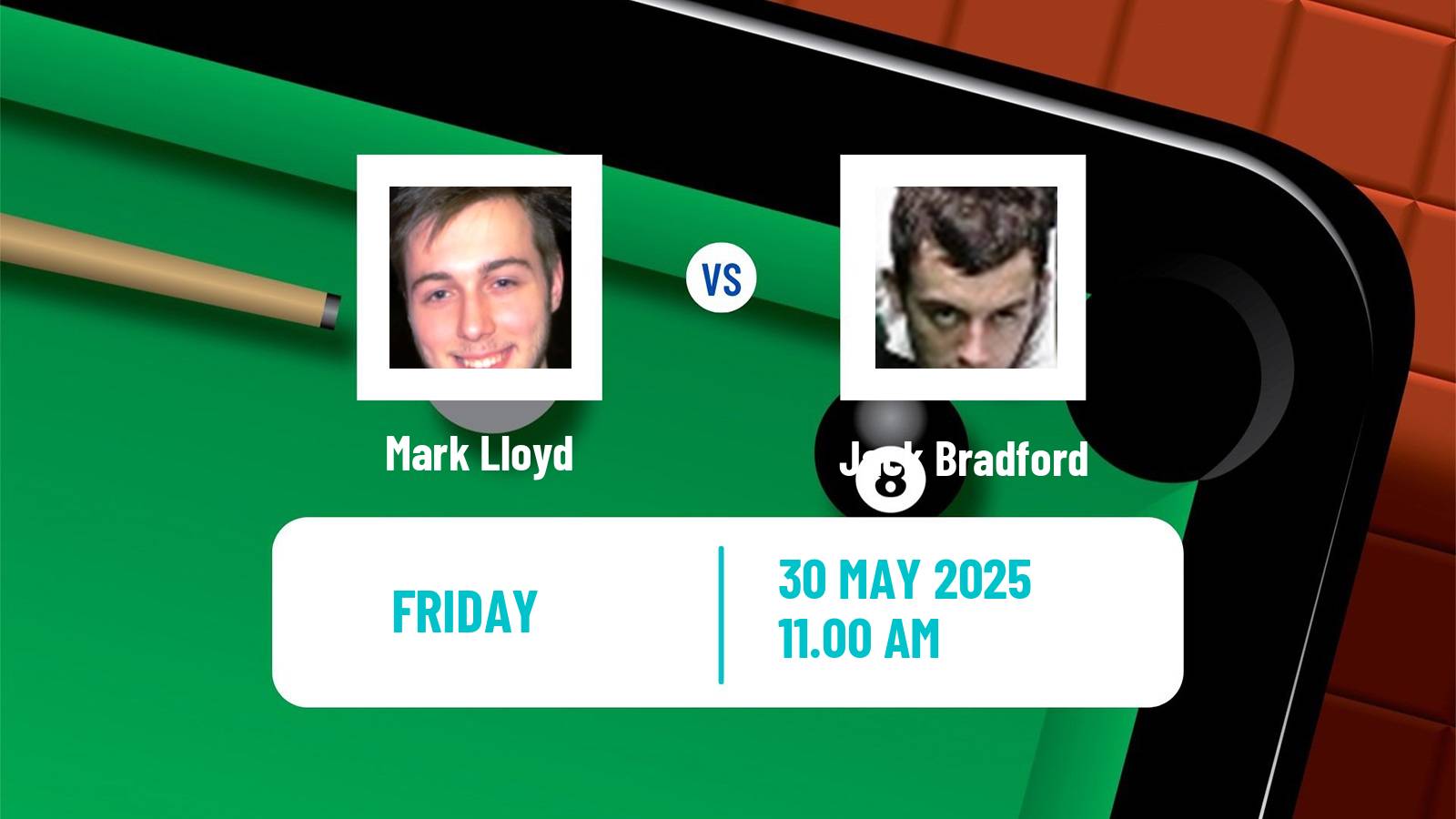 Snooker Qualifying School 2 Mark Lloyd - Jack Bradford
