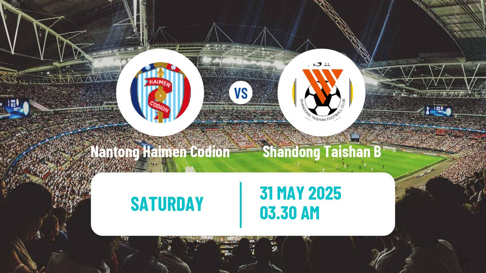 Soccer Chinese Yi League Nantong Haimen Codion - Shandong Taishan B