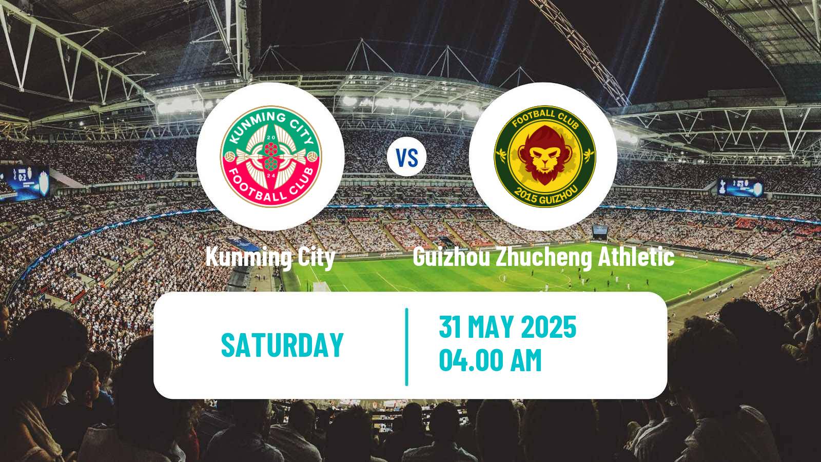 Soccer Chinese Yi League Kunming City - Guizhou Zhucheng Athletic