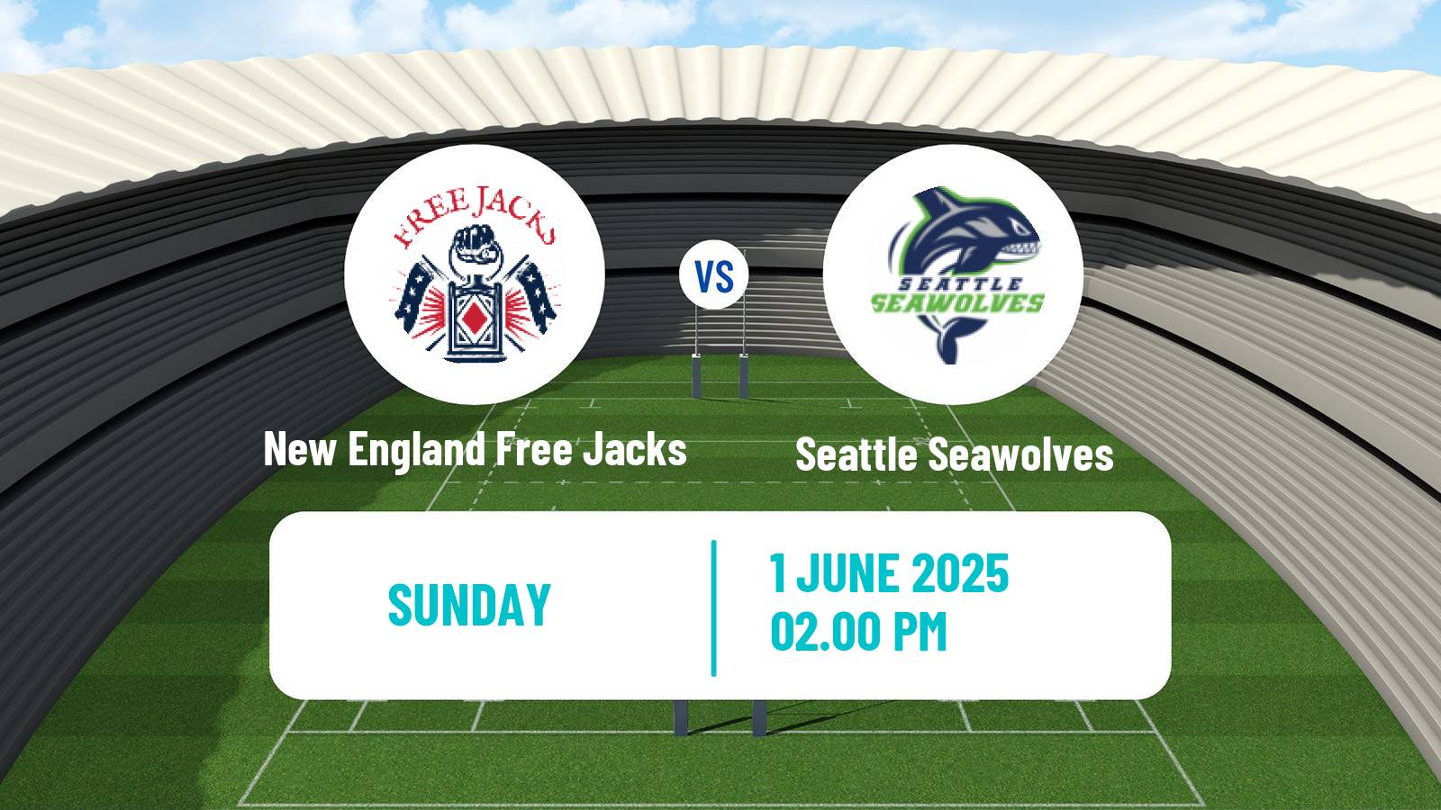Rugby union USA Major League Rugby New England Free Jacks - Seattle Seawolves