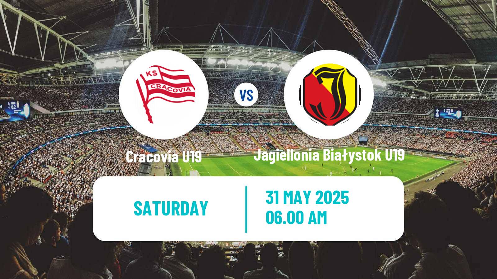 Soccer Polish Central Youth League Cracovia U19 - Jagiellonia Białystok U19