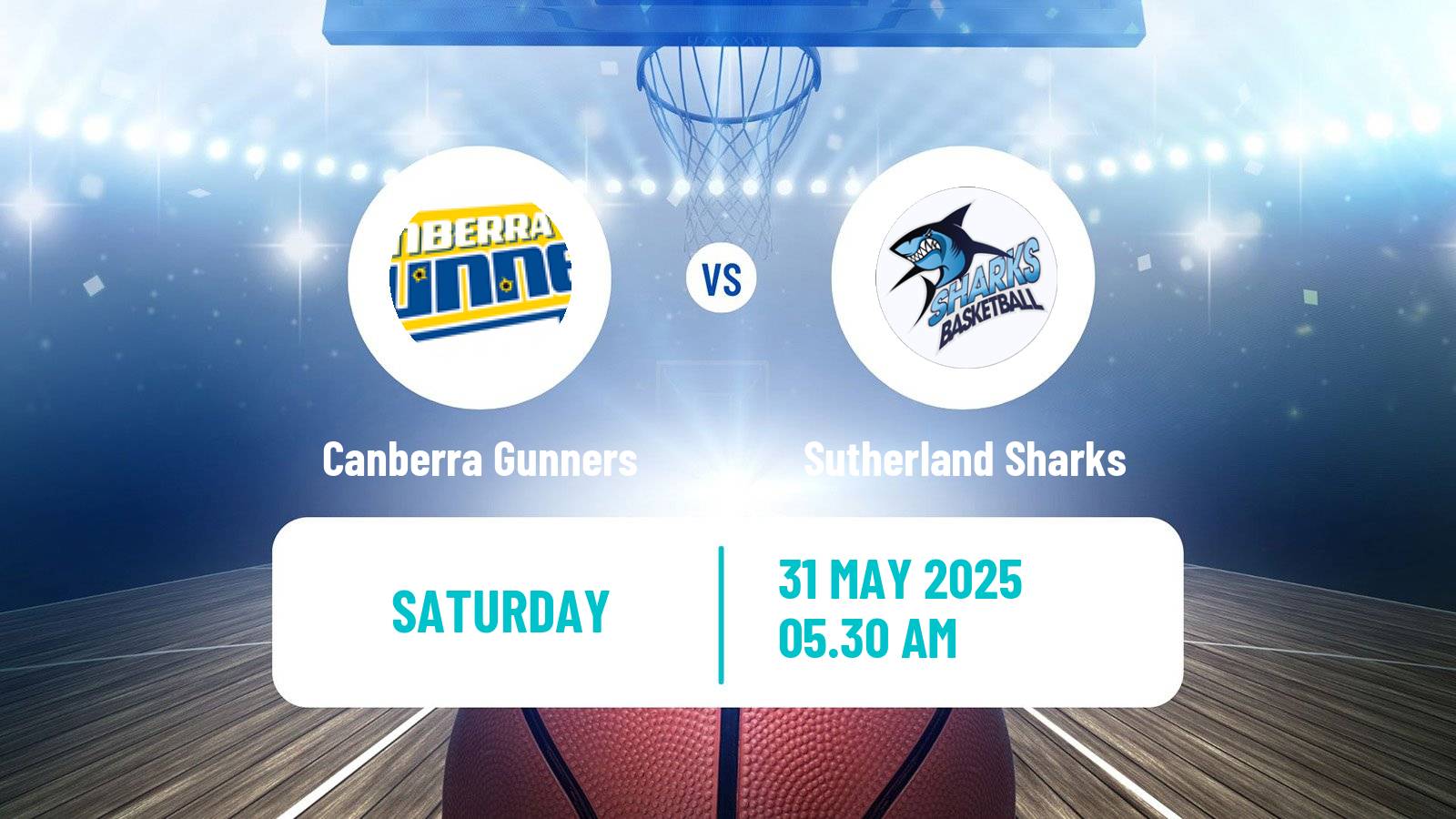 Basketball Australian NBL1 East Canberra Gunners - Sutherland Sharks