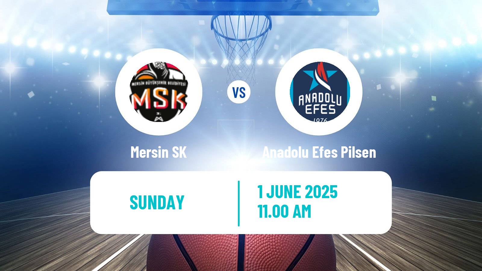 Basketball Turkish Basketball Super Ligi Mersin SK - Anadolu Efes Pilsen