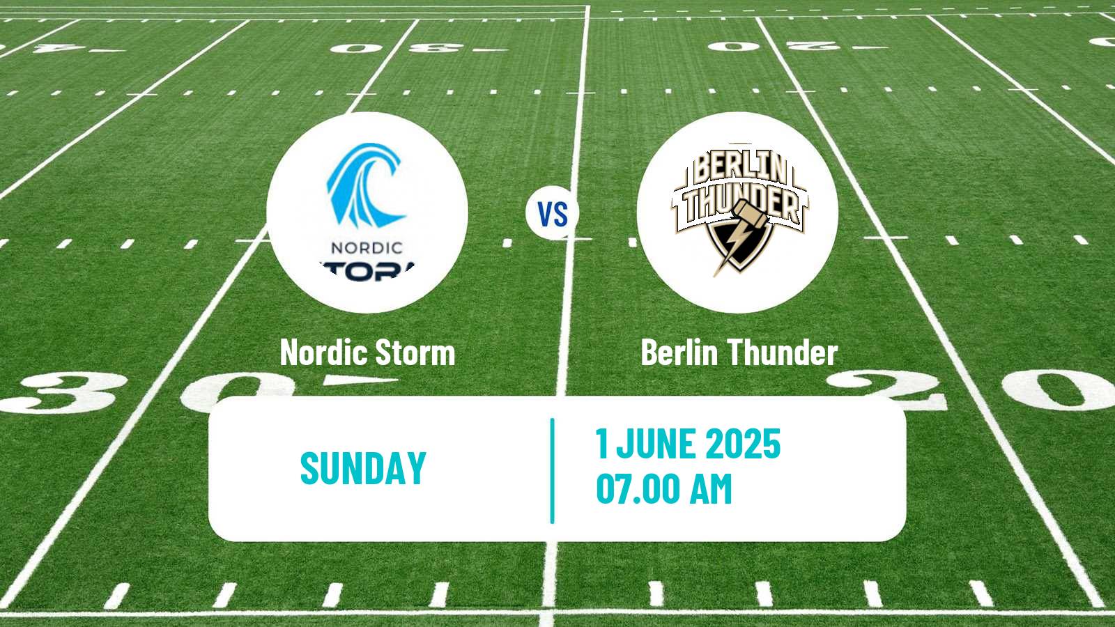 American football European League of American Football Nordic Storm - Berlin Thunder