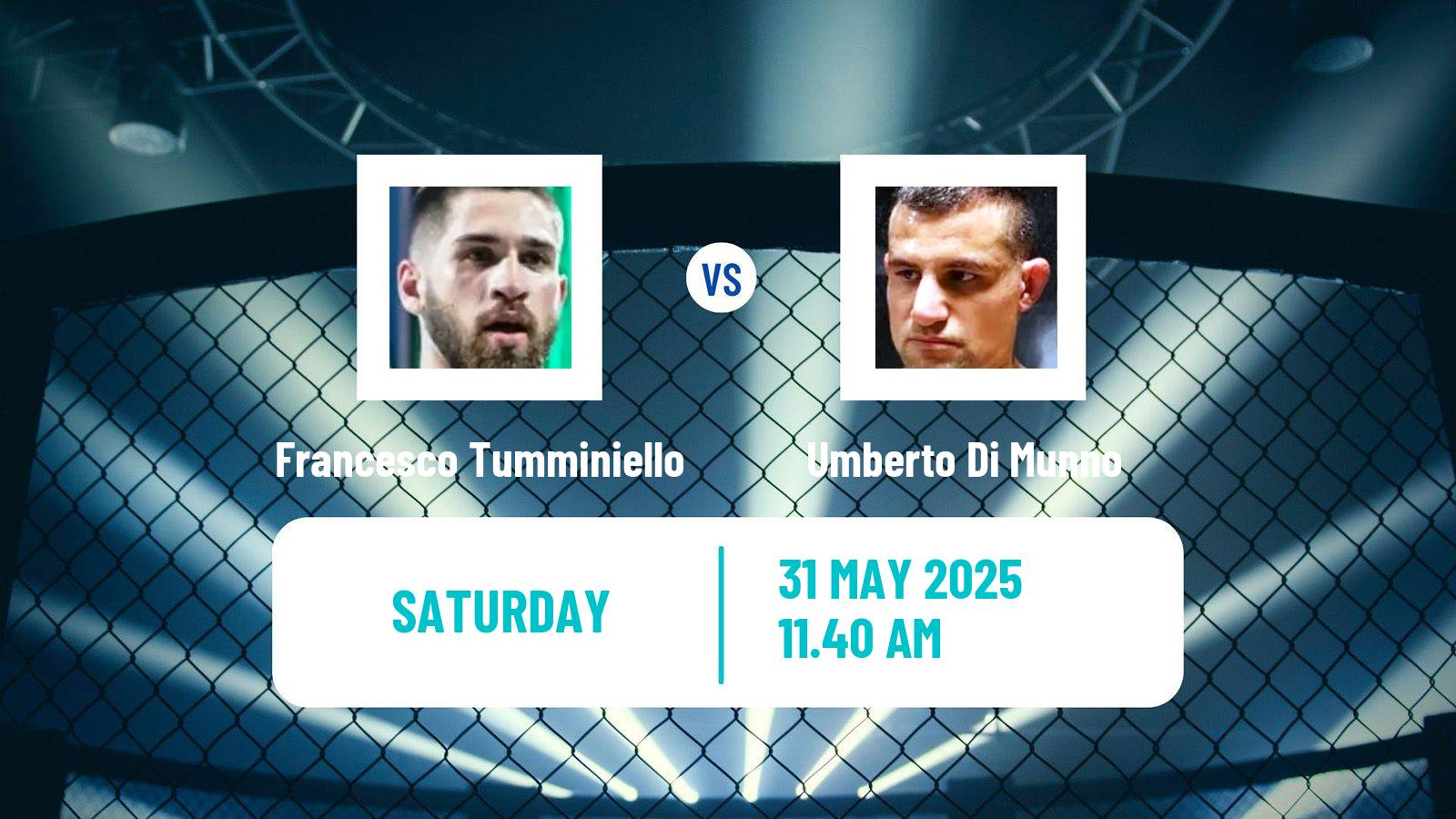 MMA Catchweight Cage Warriors Men Francesco Tumminiello - Umberto Di Munno