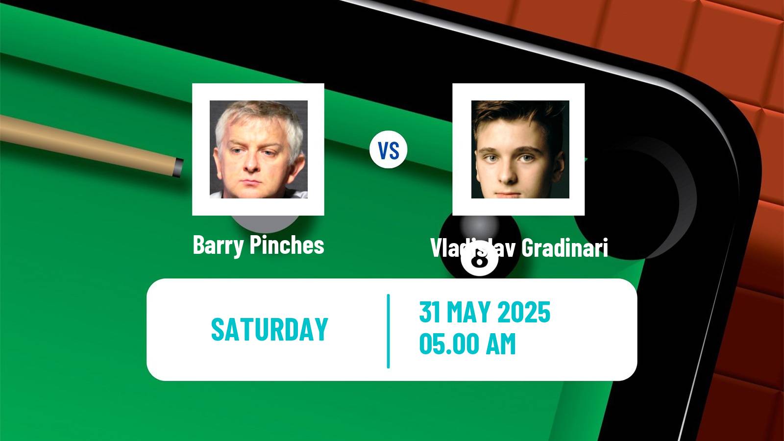 Snooker Qualifying School 2 Barry Pinches - Vladislav Gradinari
