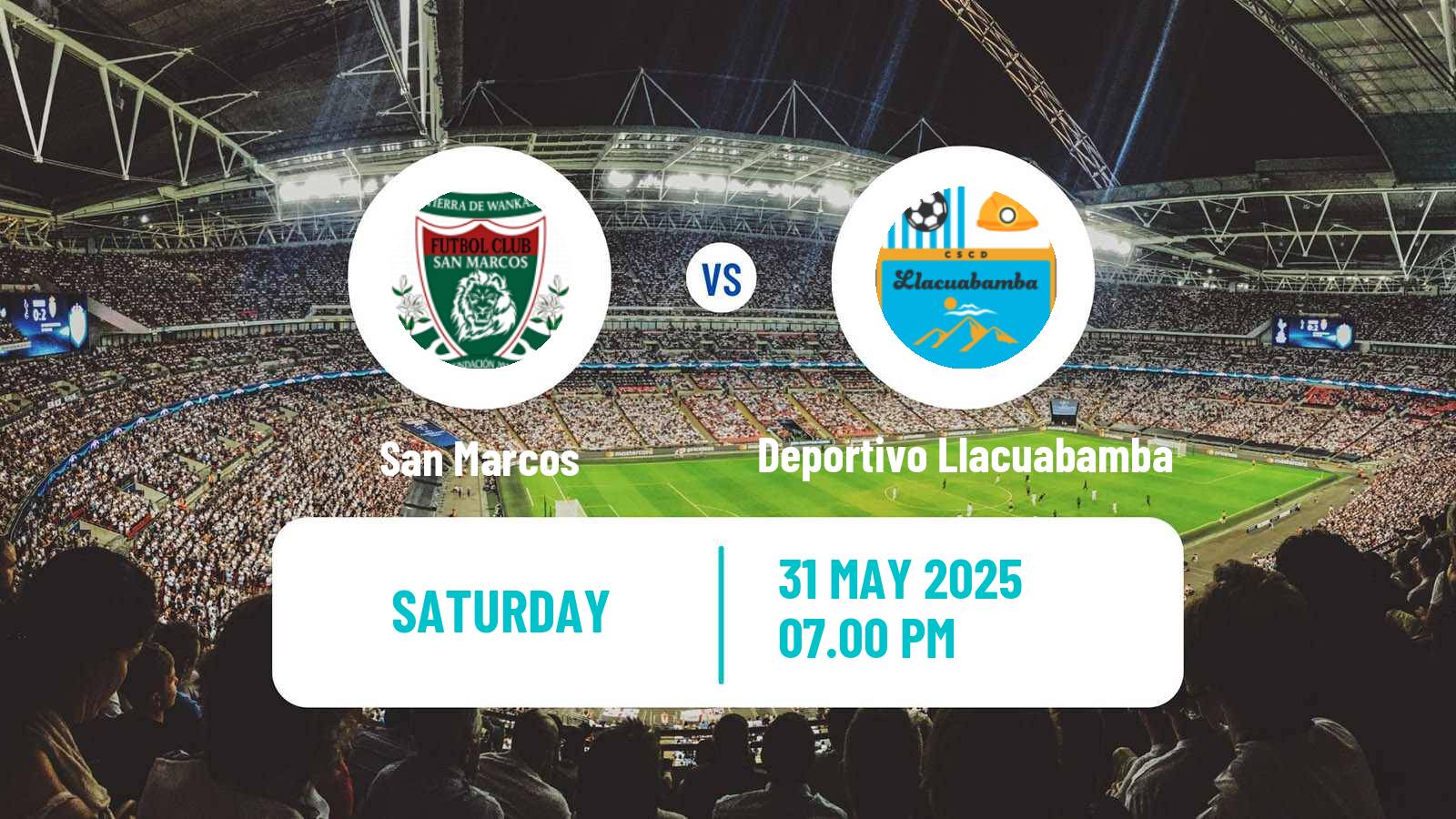 Soccer Peruvian Liga 2 San Marcos - Deportivo Llacuabamba