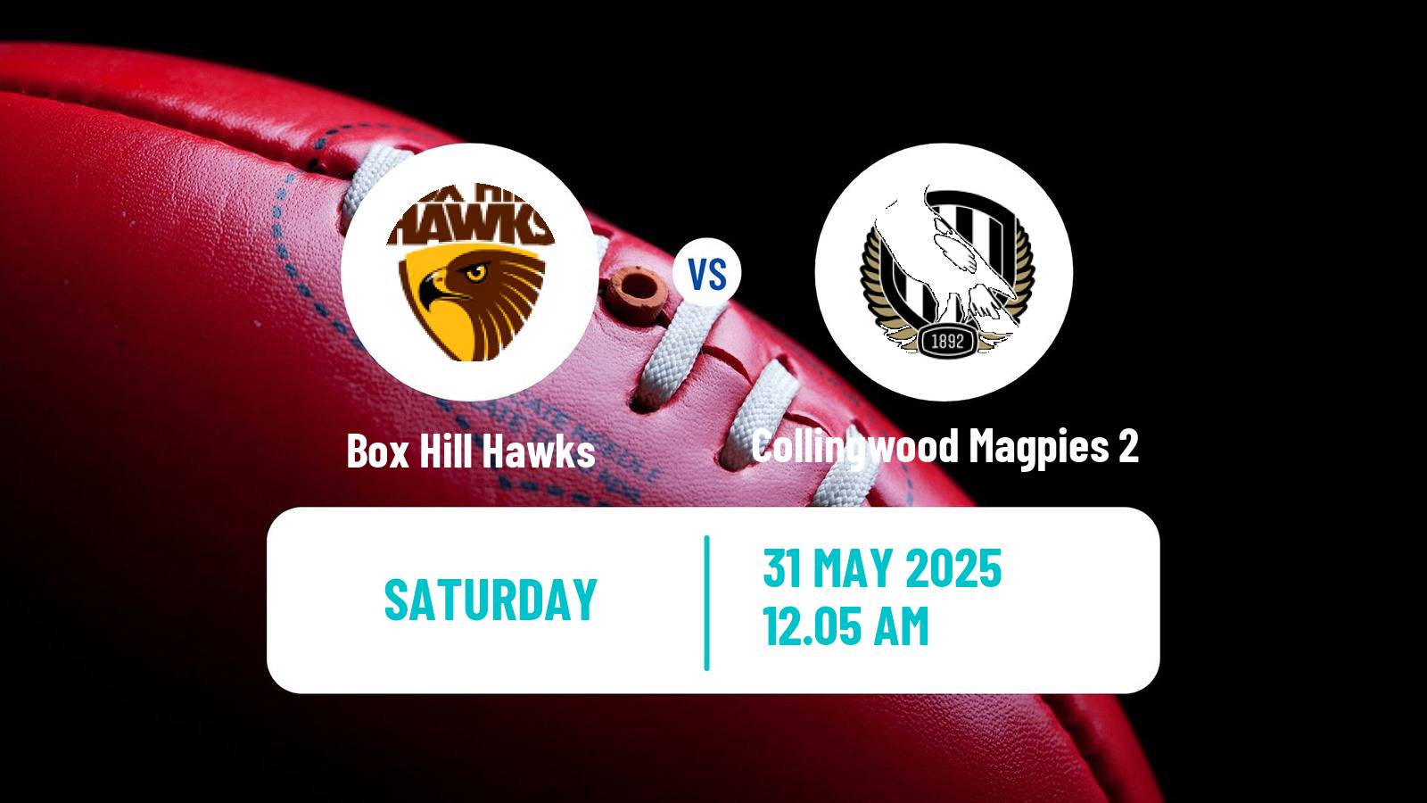 Aussie rules VFL Box Hill Hawks - Collingwood Magpies 2