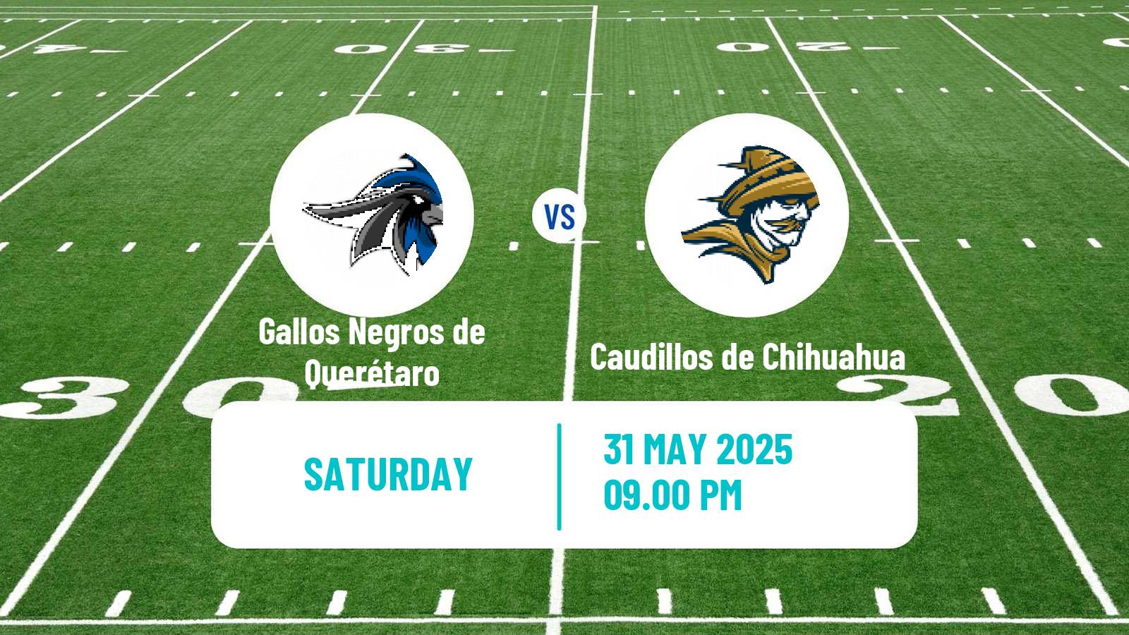 American football Mexican LFA Gallos Negros de Querétaro - Caudillos de Chihuahua