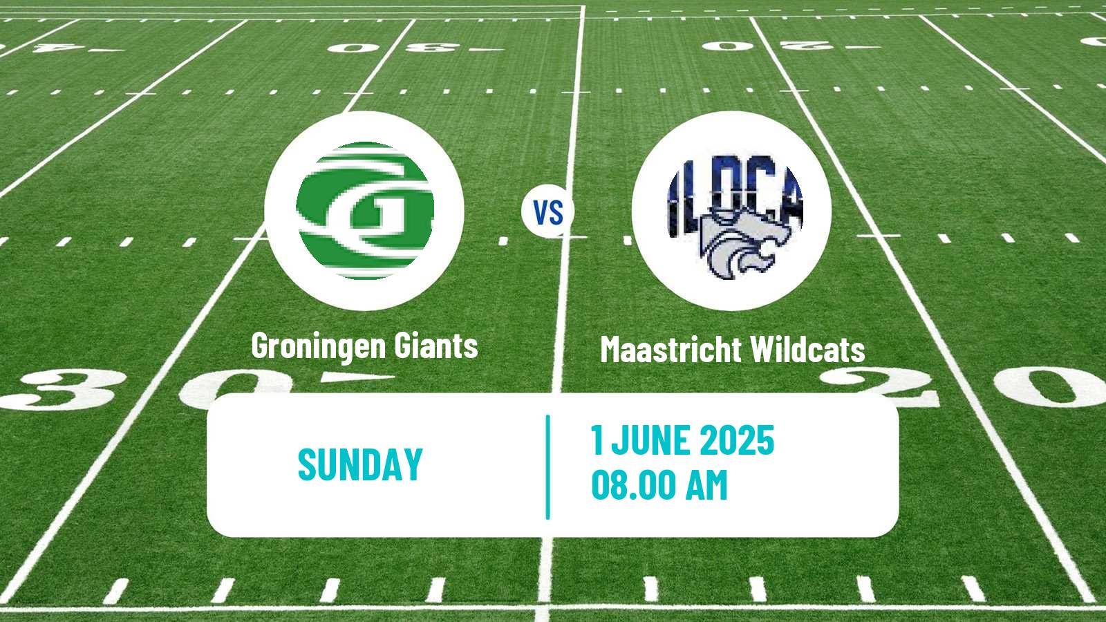 American football Dutch Eredivisie American Football Groningen Giants - Maastricht Wildcats