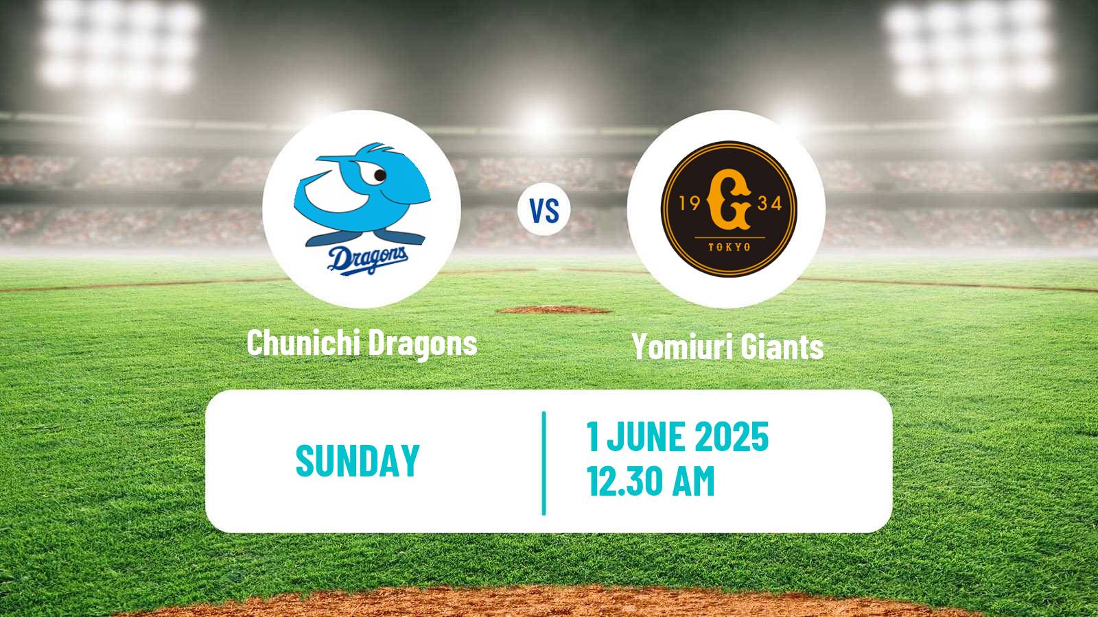 Baseball NPB Chunichi Dragons - Yomiuri Giants