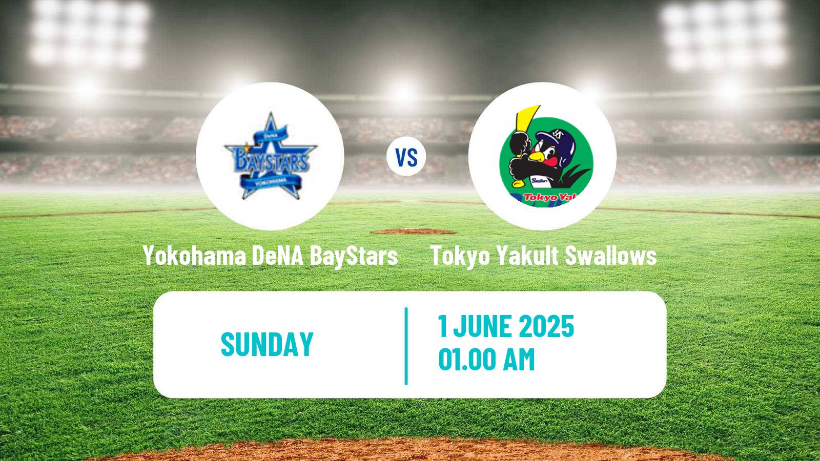 Baseball NPB Yokohama DeNA BayStars - Tokyo Yakult Swallows
