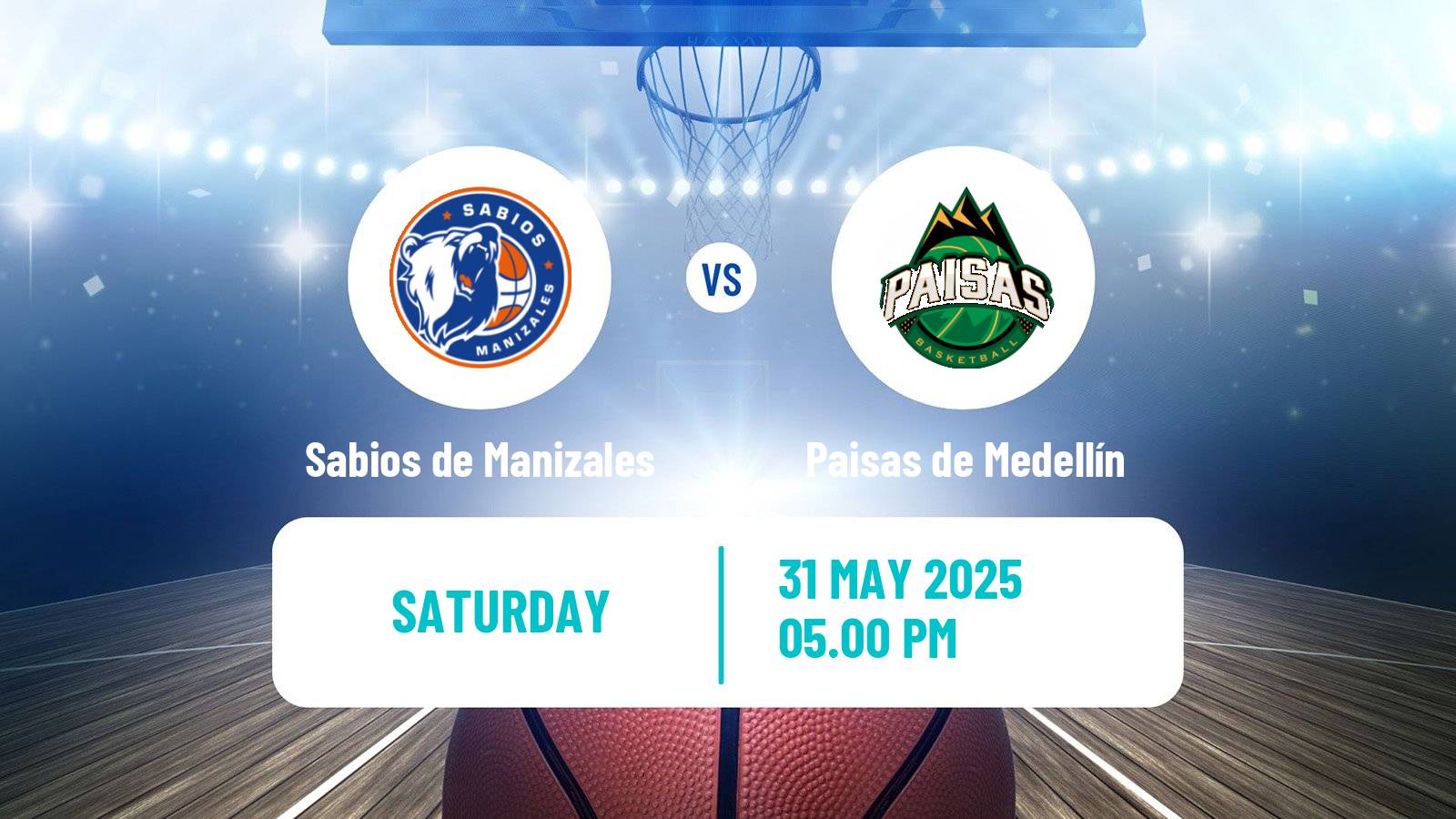 Basketball Colombian LBP Basketball Sabios de Manizales - Paisas de Medellín