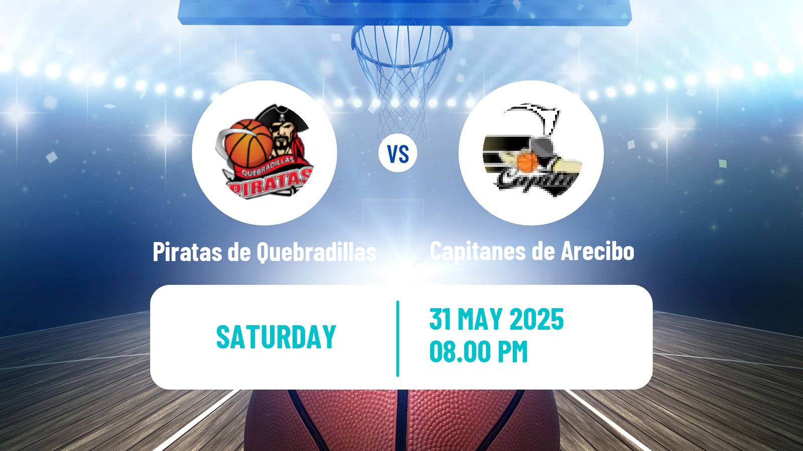 Basketball Puerto Rican BSN Piratas de Quebradillas - Capitanes de Arecibo