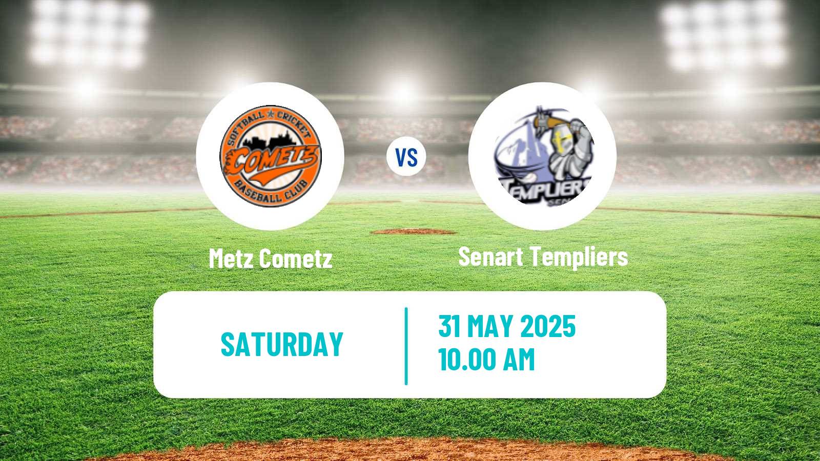 Baseball French Division 1 Baseball Metz Cometz - Senart Templiers