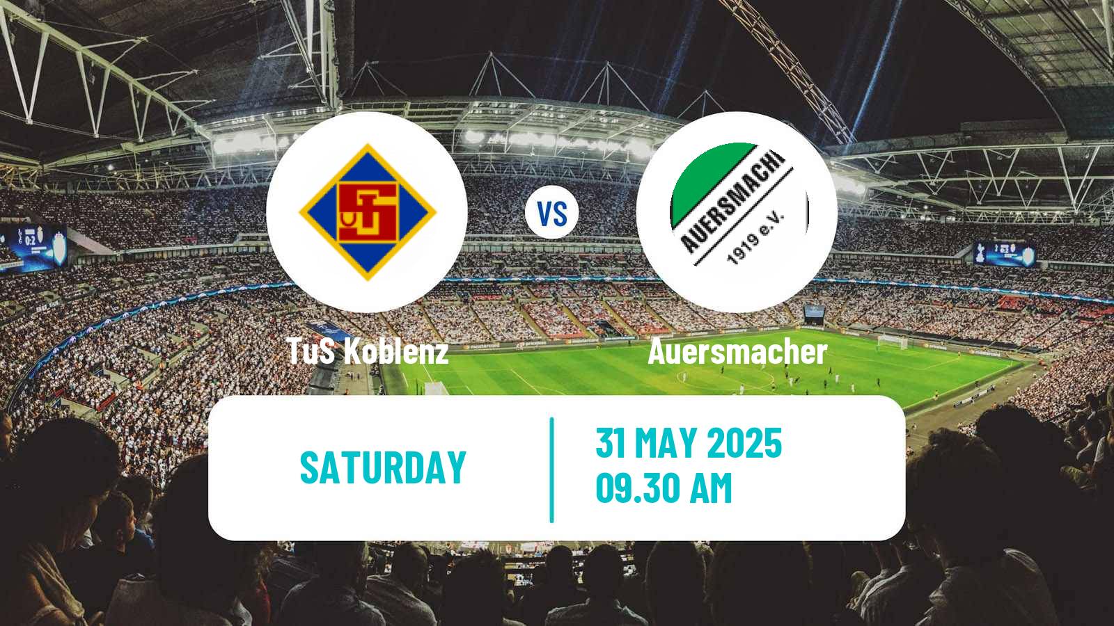 Soccer German Oberliga Rheinland-Pfalz/Saar TuS Koblenz - Auersmacher
