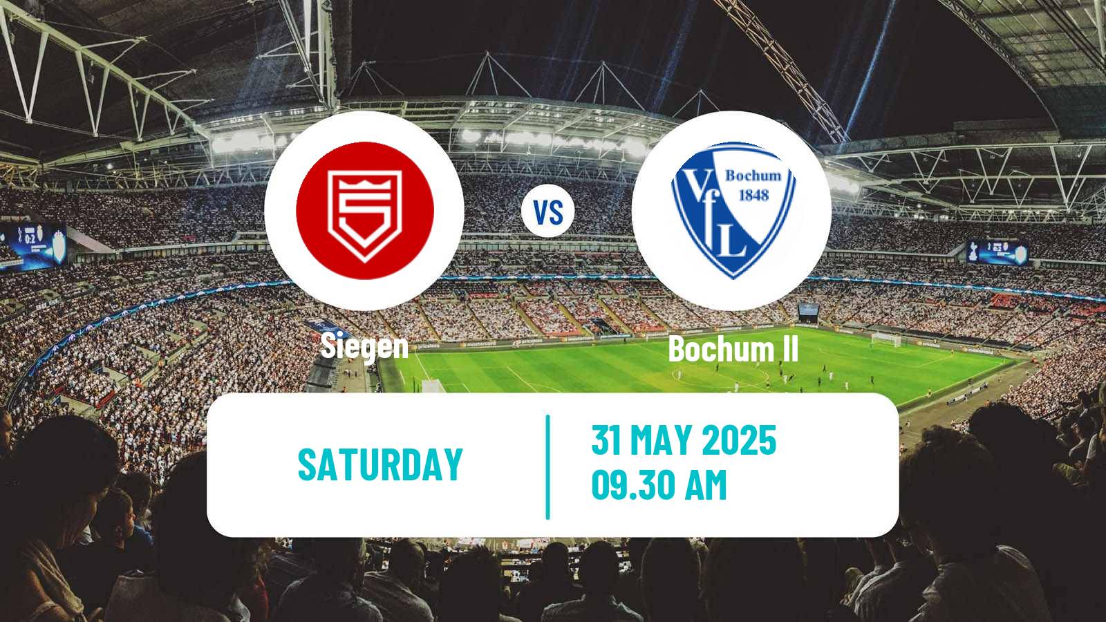 Soccer German Oberliga Westfalen Siegen - Bochum II