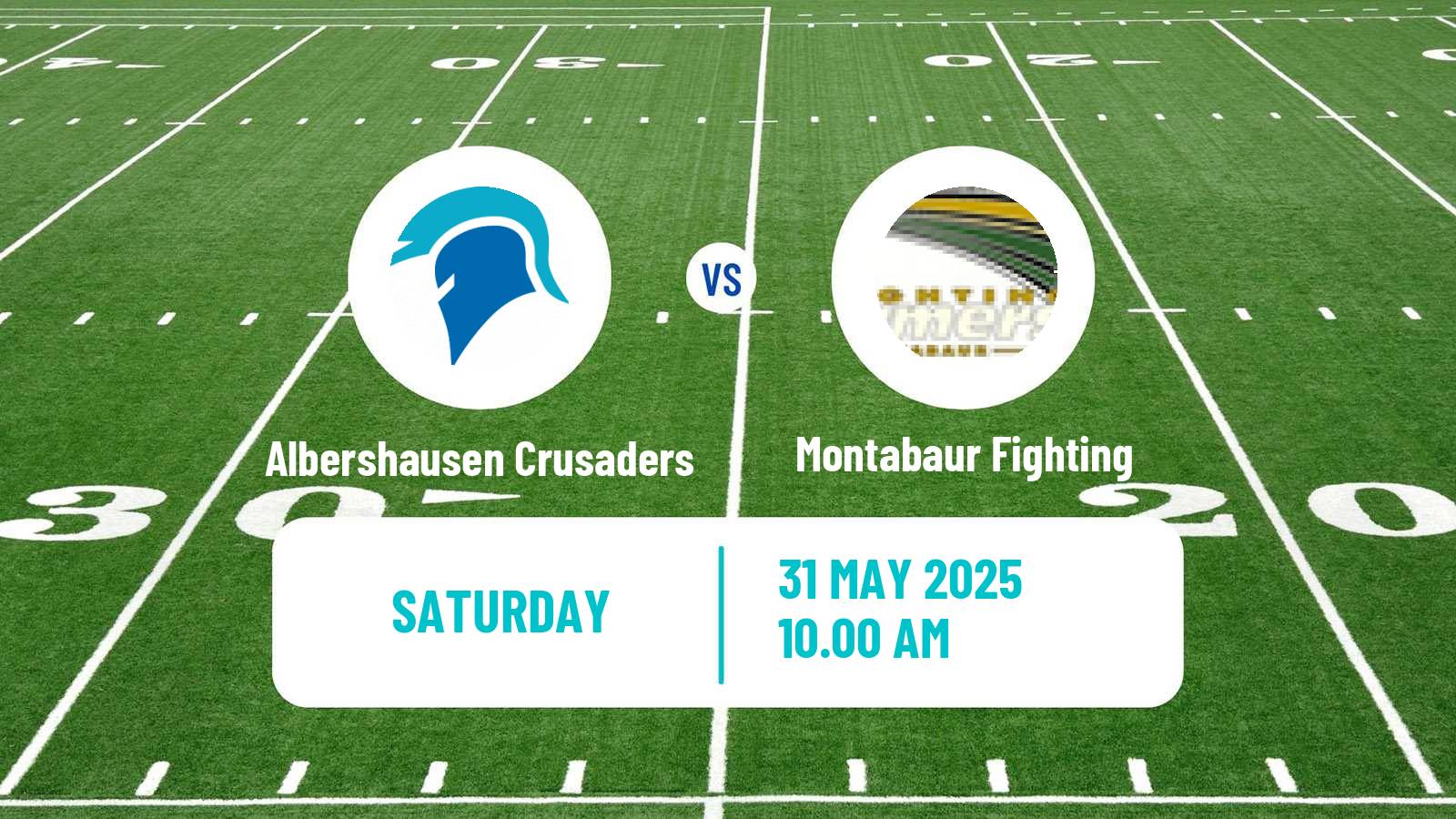 American football German GFL 2 Albershausen Crusaders - Montabaur Fighting