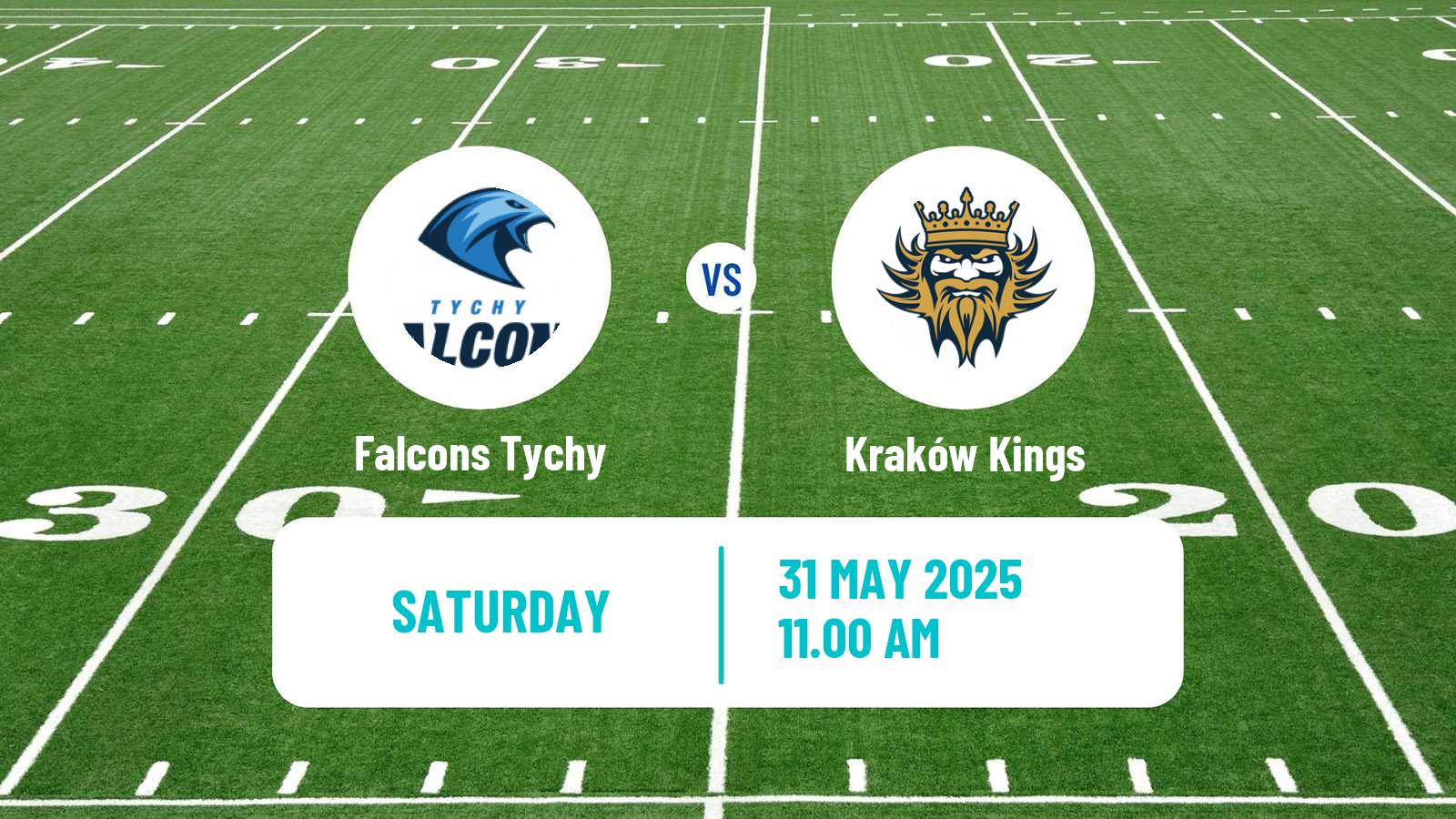 American football Polish PFL 1 Falcons Tychy - Kraków Kings