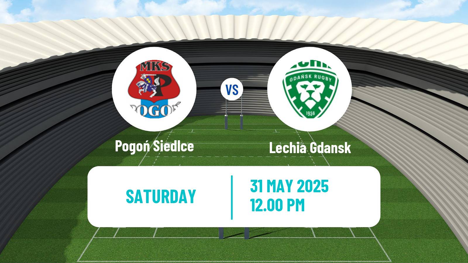Rugby union Polish Ekstraliga Rugby Pogoń Siedlce - Lechia Gdansk