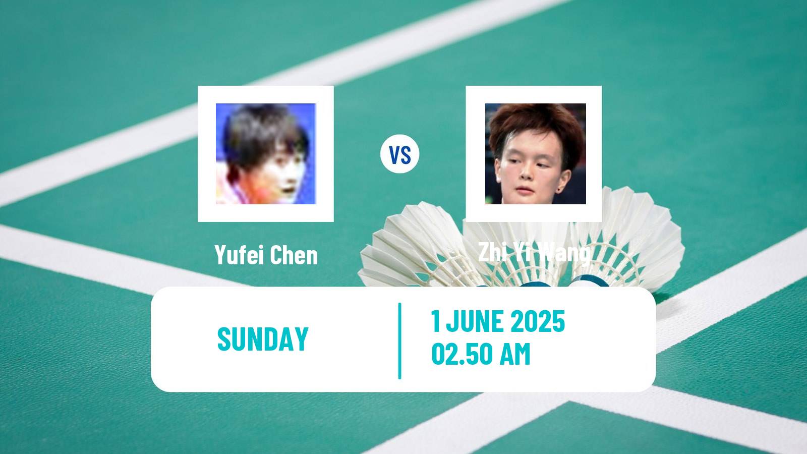 Badminton BWF World Tour Singapore Open Women Yufei Chen - Zhi Yi Wang