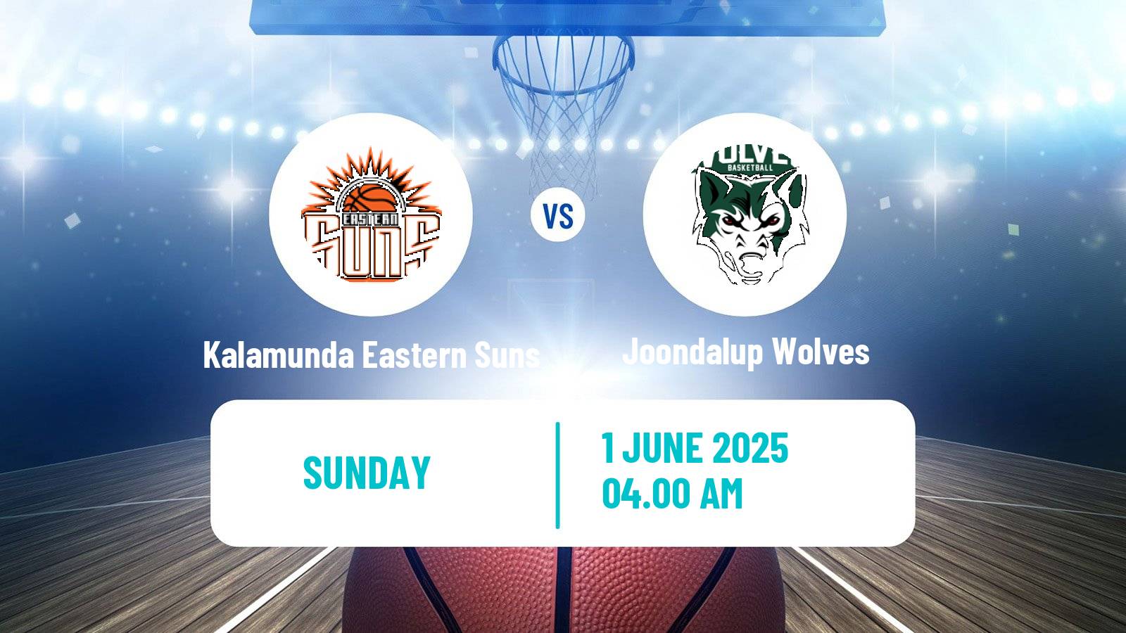 Basketball Australian NBL1 West Kalamunda Eastern Suns - Joondalup Wolves