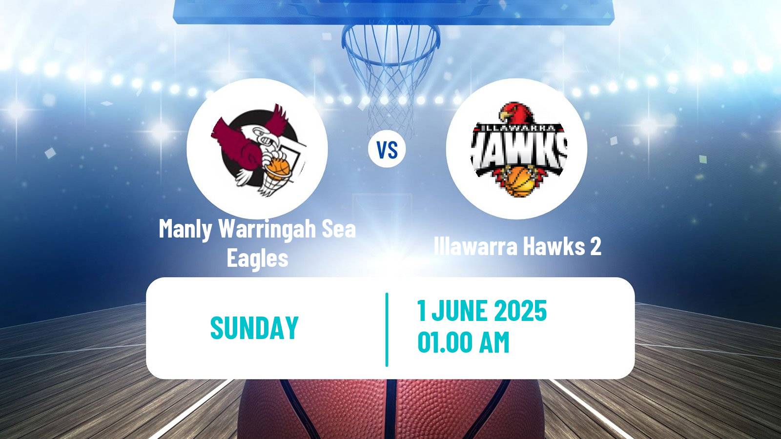Basketball Australian NBL1 East Manly Warringah Sea Eagles - Illawarra Hawks 2