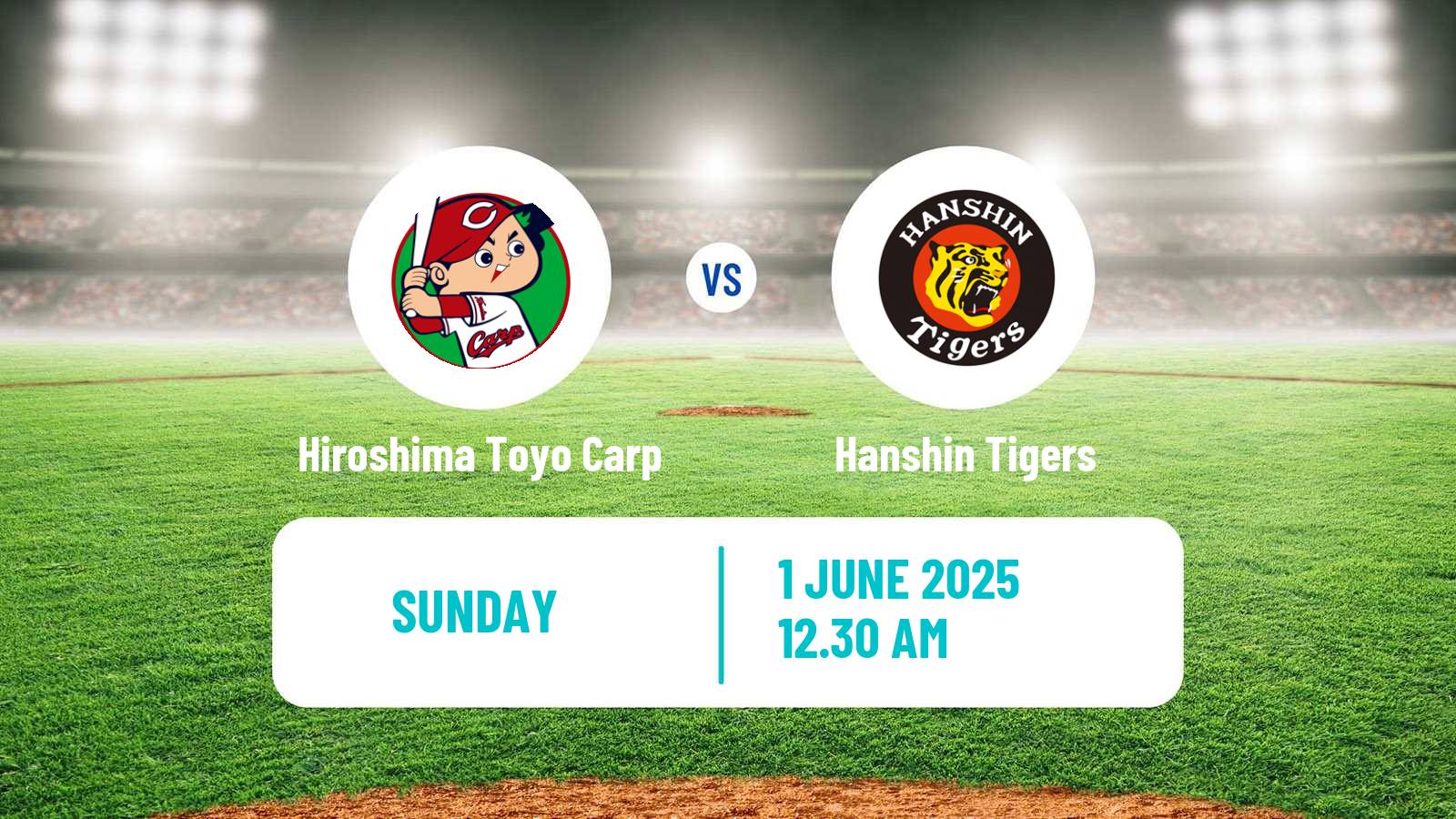 Baseball NPB Hiroshima Toyo Carp - Hanshin Tigers