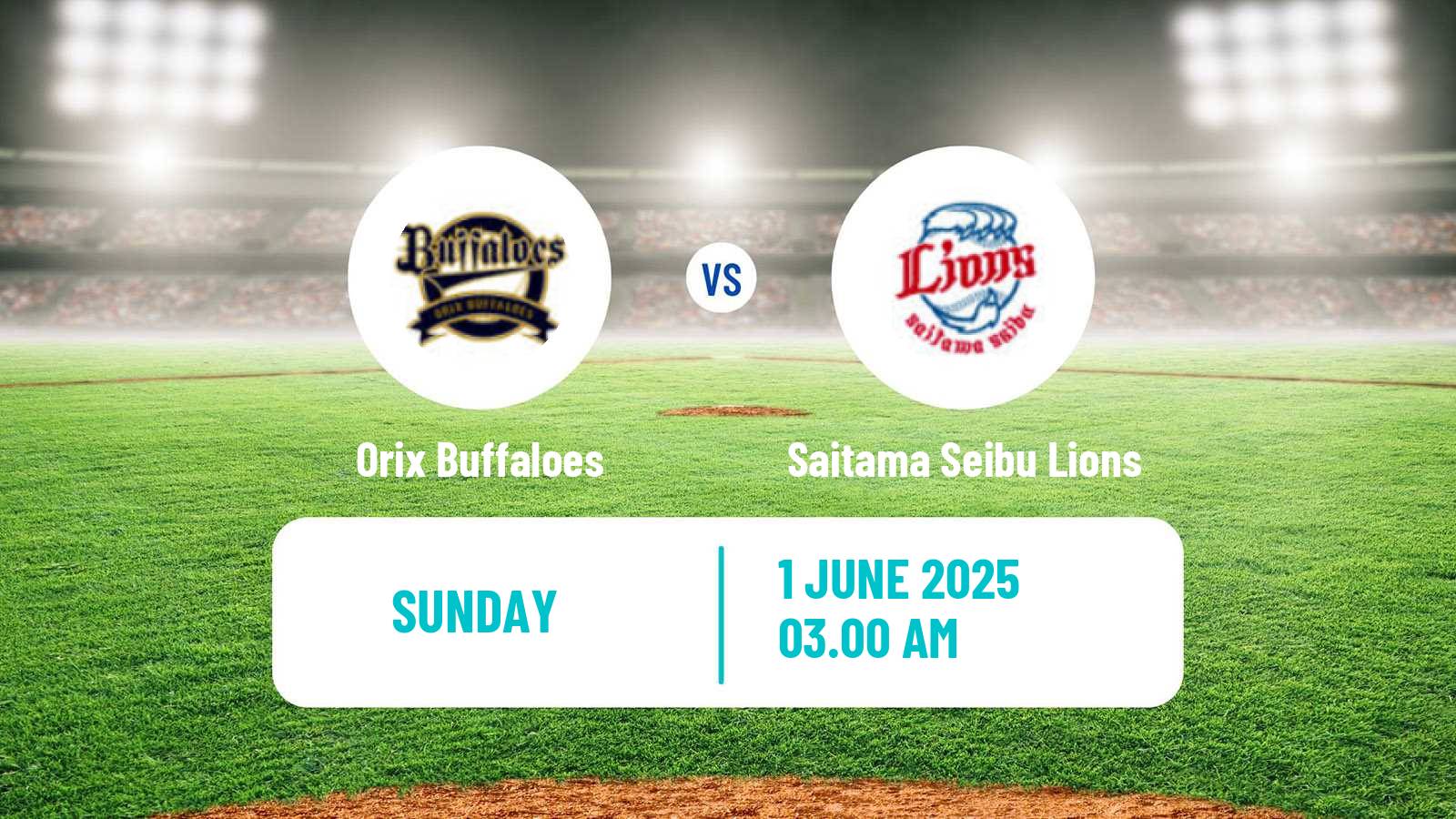 Baseball NPB Orix Buffaloes - Saitama Seibu Lions