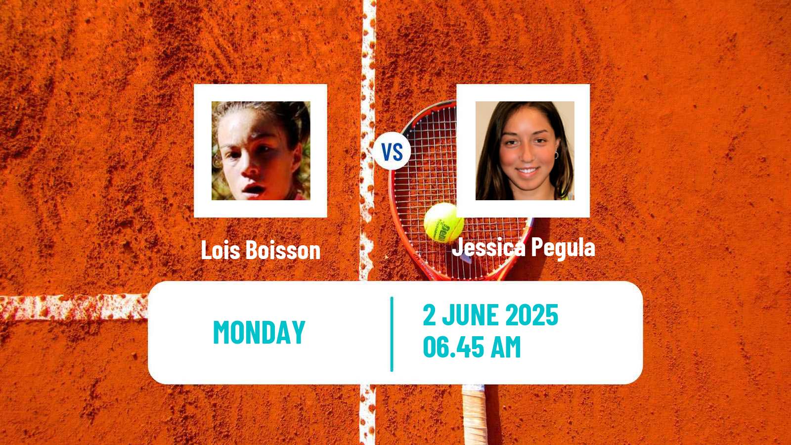 Tennis WTA Roland Garros Lois Boisson - Jessica Pegula