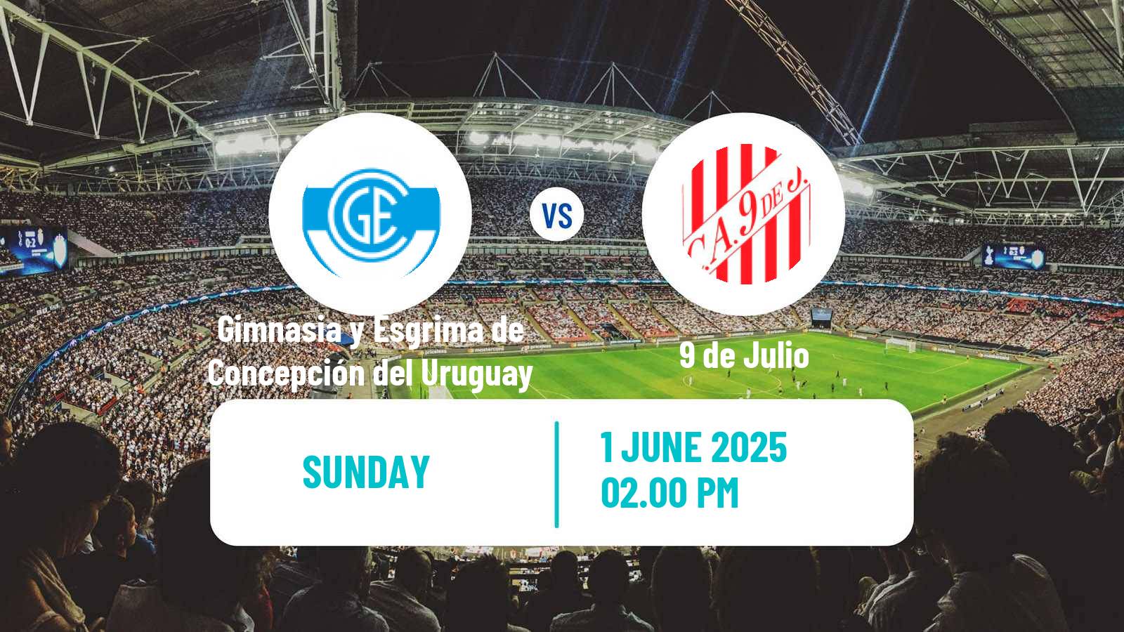 Soccer Argentinian Torneo Federal Gimnasia y Esgrima de Concepción del Uruguay - 9 de Julio