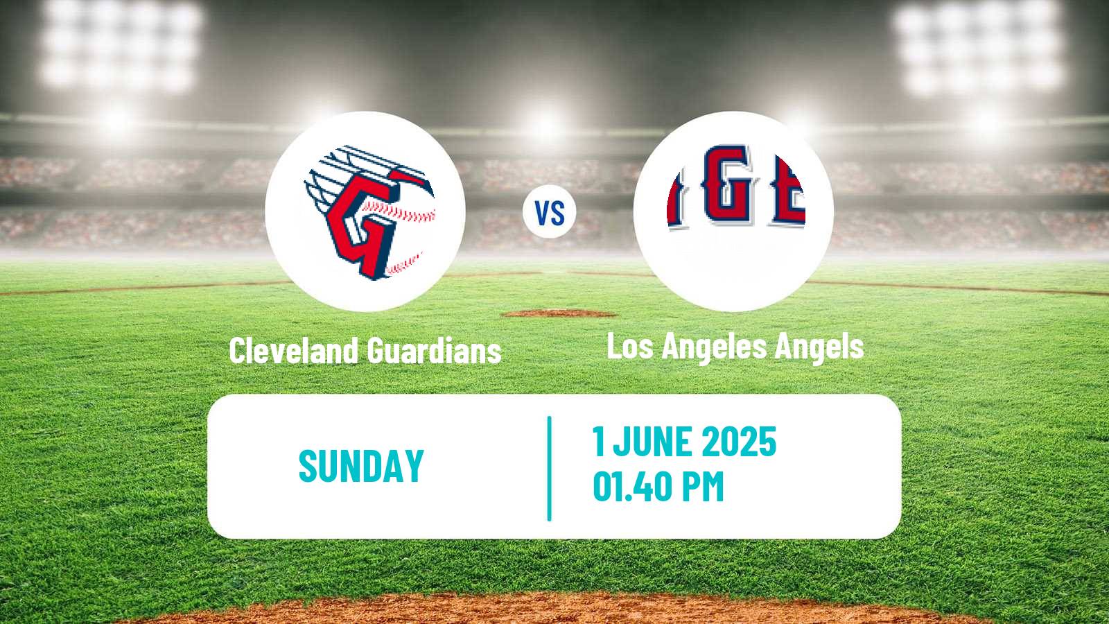 Baseball MLB Cleveland Guardians - Los Angeles Angels