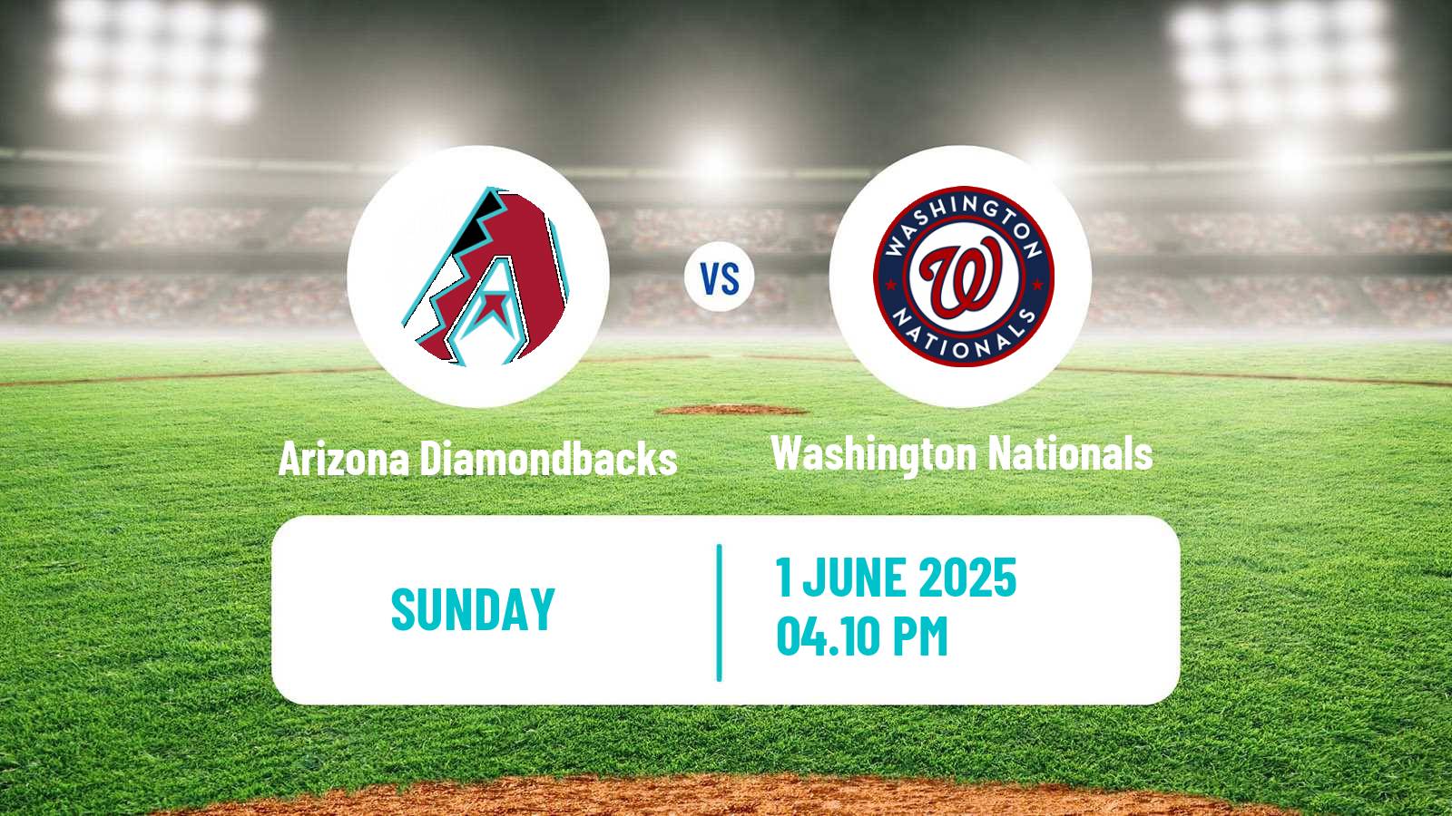 Baseball MLB Arizona Diamondbacks - Washington Nationals
