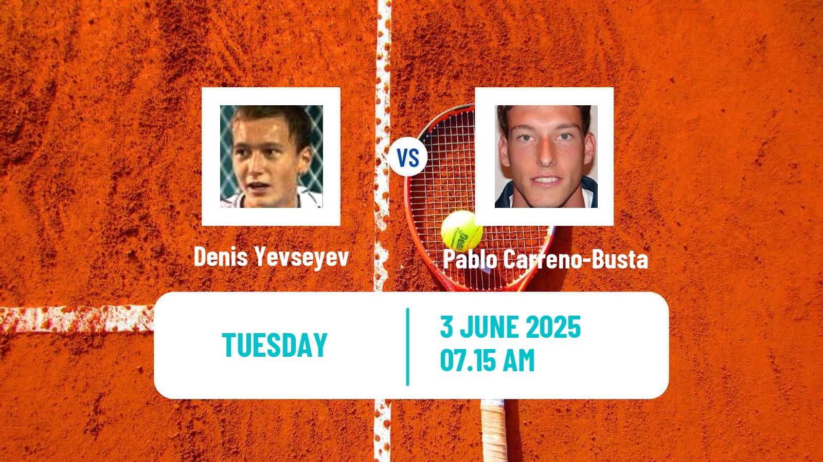 Tennis Heilbronn Challenger Men Denis Yevseyev - Pablo Carreno-Busta
